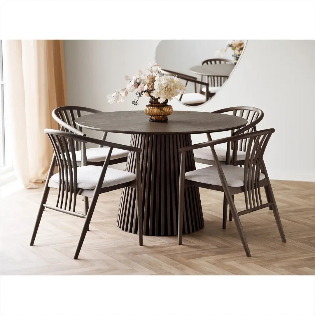 Valgomojo stalas ąžuolo fanera rūkytas ø120x75 cm RD435 - €666 Save 15% __label:Pristatymas 5-14 d.d., Dining tables,