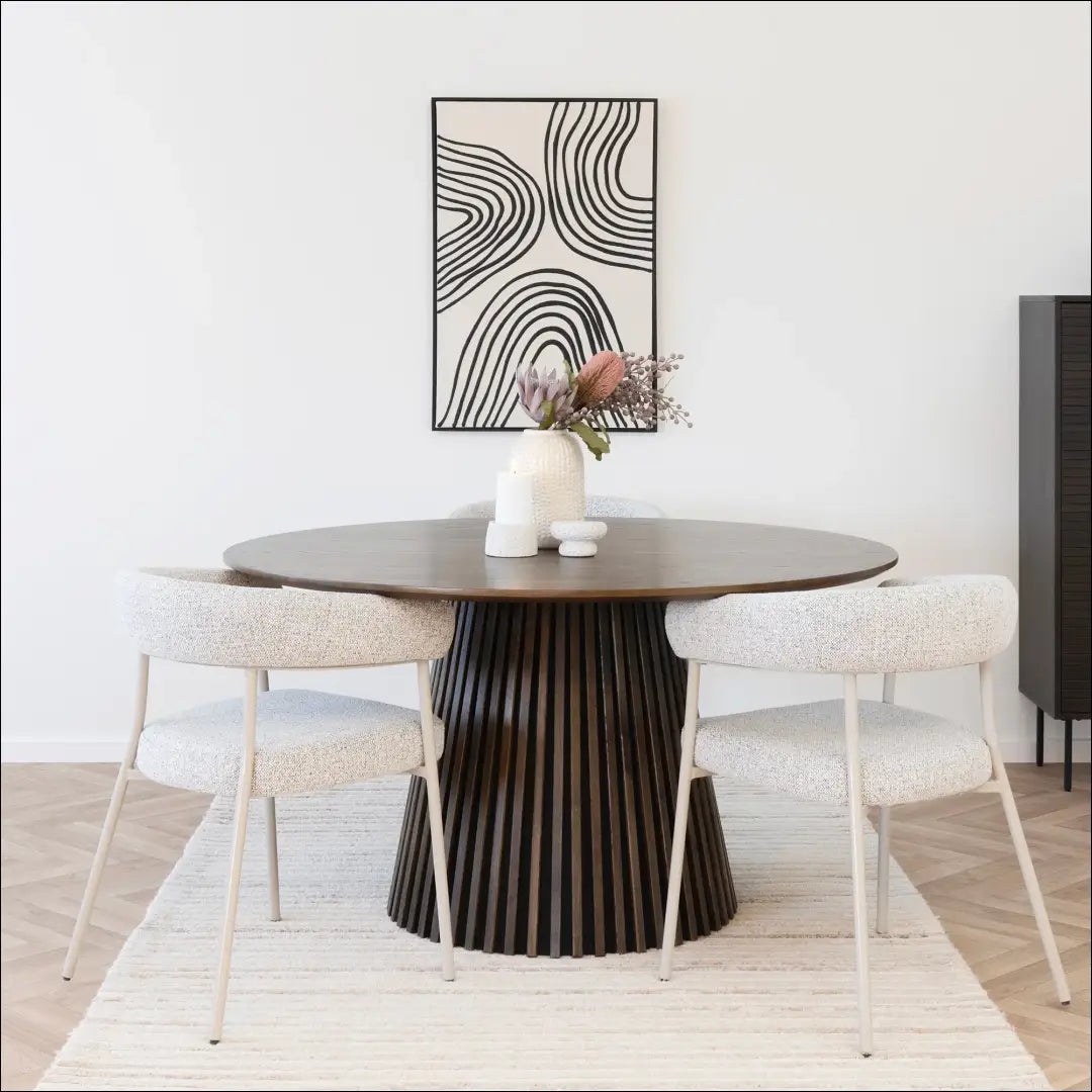 Valgomojo stalas ąžuolo fanera rūkytas ø140x75 cm RD432 - €941 Save 15% __label:Pristatymas 5-14 d.d., Dining tables,