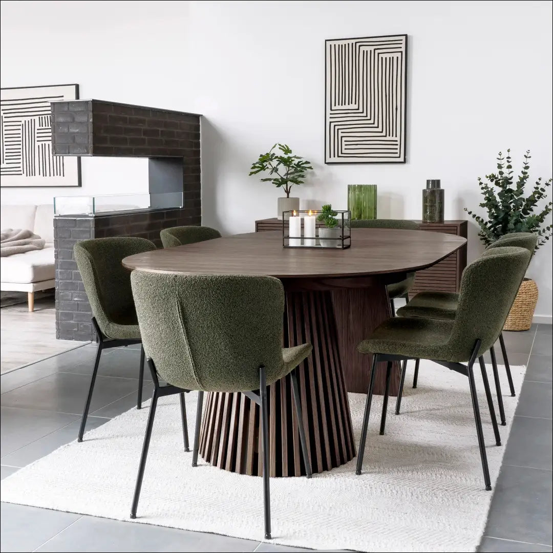 Valgomojo stalas ąžuolo fanera rūkytos medienos su dviem prailginimo plokštėmis 120x200-250-300x75 cm RD423 - €1,232