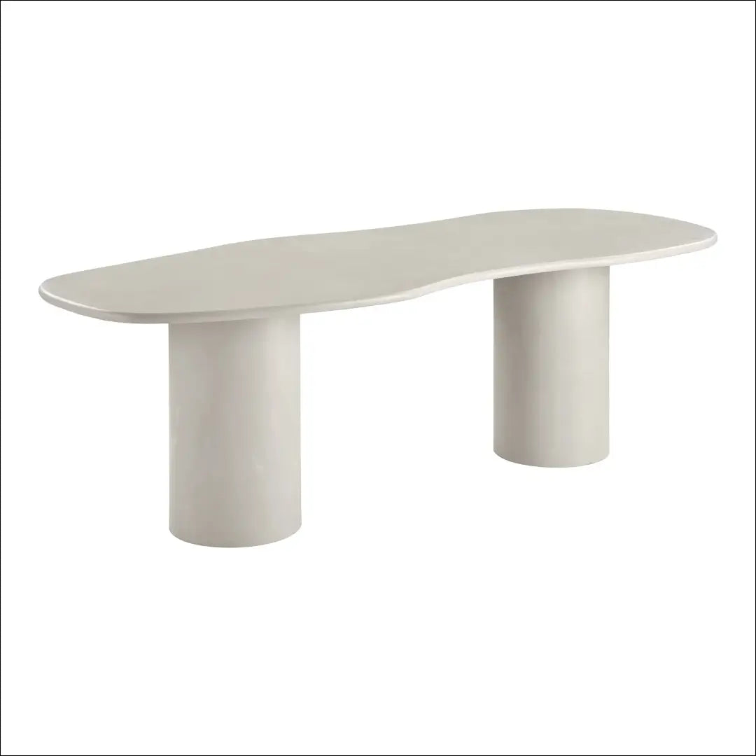 Valgomojo stalas cemento imitacijos smėlio spalvos 96x240x76 cm RD438 - €958 Save 15% __label:Pristatymas 5-14 d.d.,