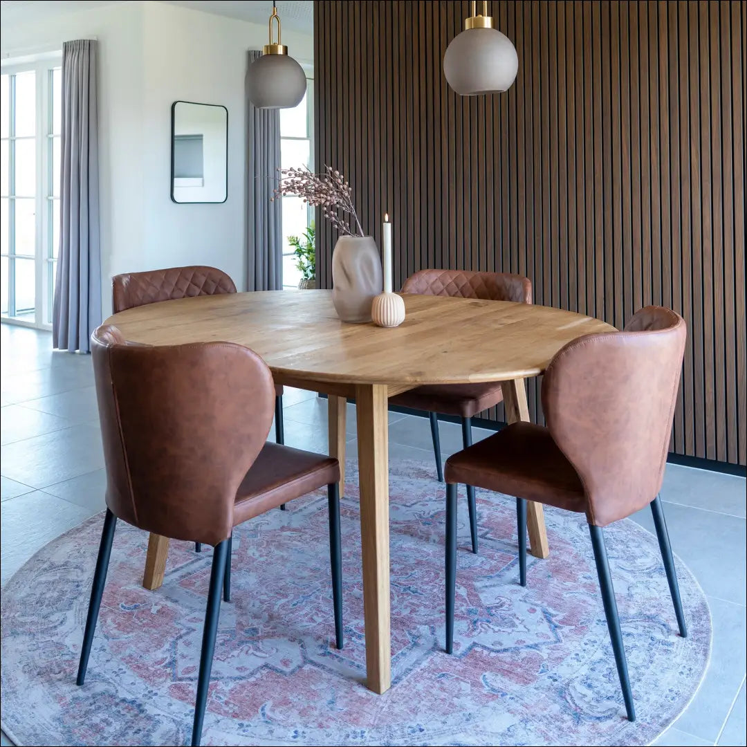 Valgomojo stalas ir 4 valgomojo kėdės RD1157 - €1,440 Save 15% Dining sets, Natūrali / ruda, nordic, over-200, uzsakomi