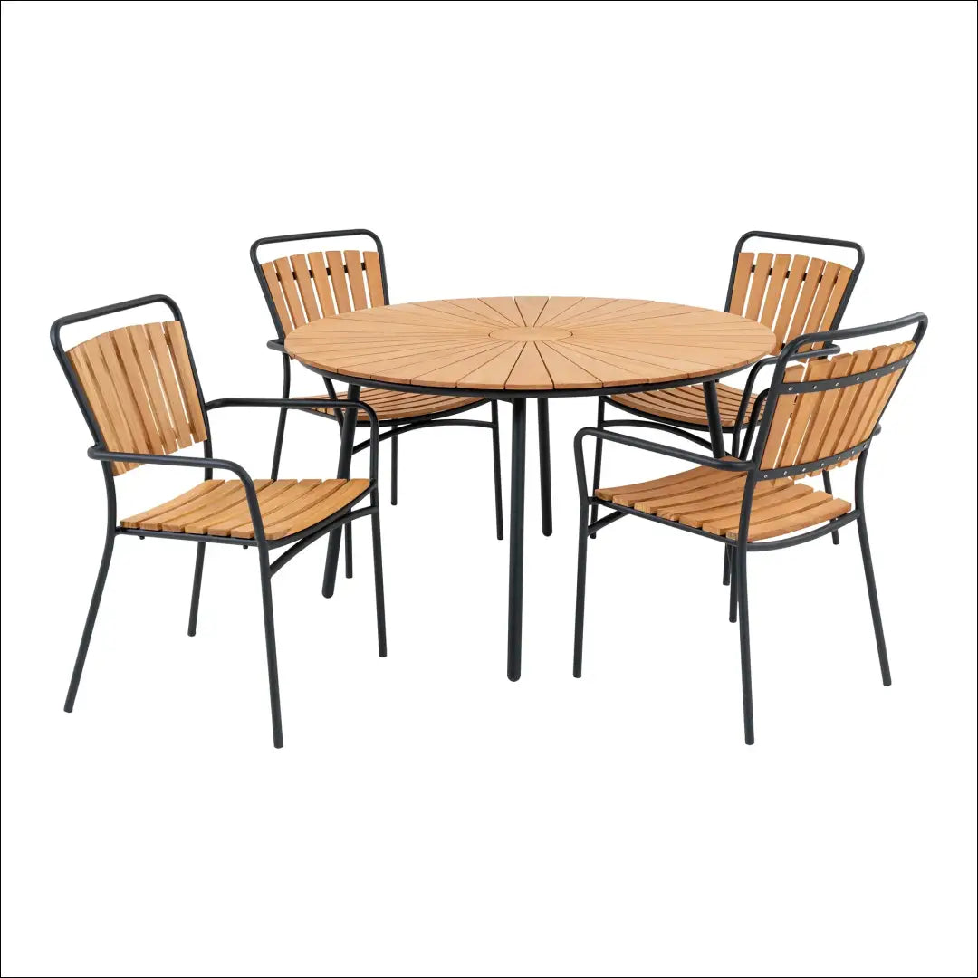 Valgomojo stalas ir 4 valgomojo kėdės RD1164 - €1,217 Save 15% __label:Pristatymas 5-14 d.d., Natūrali / juoda, nordic,