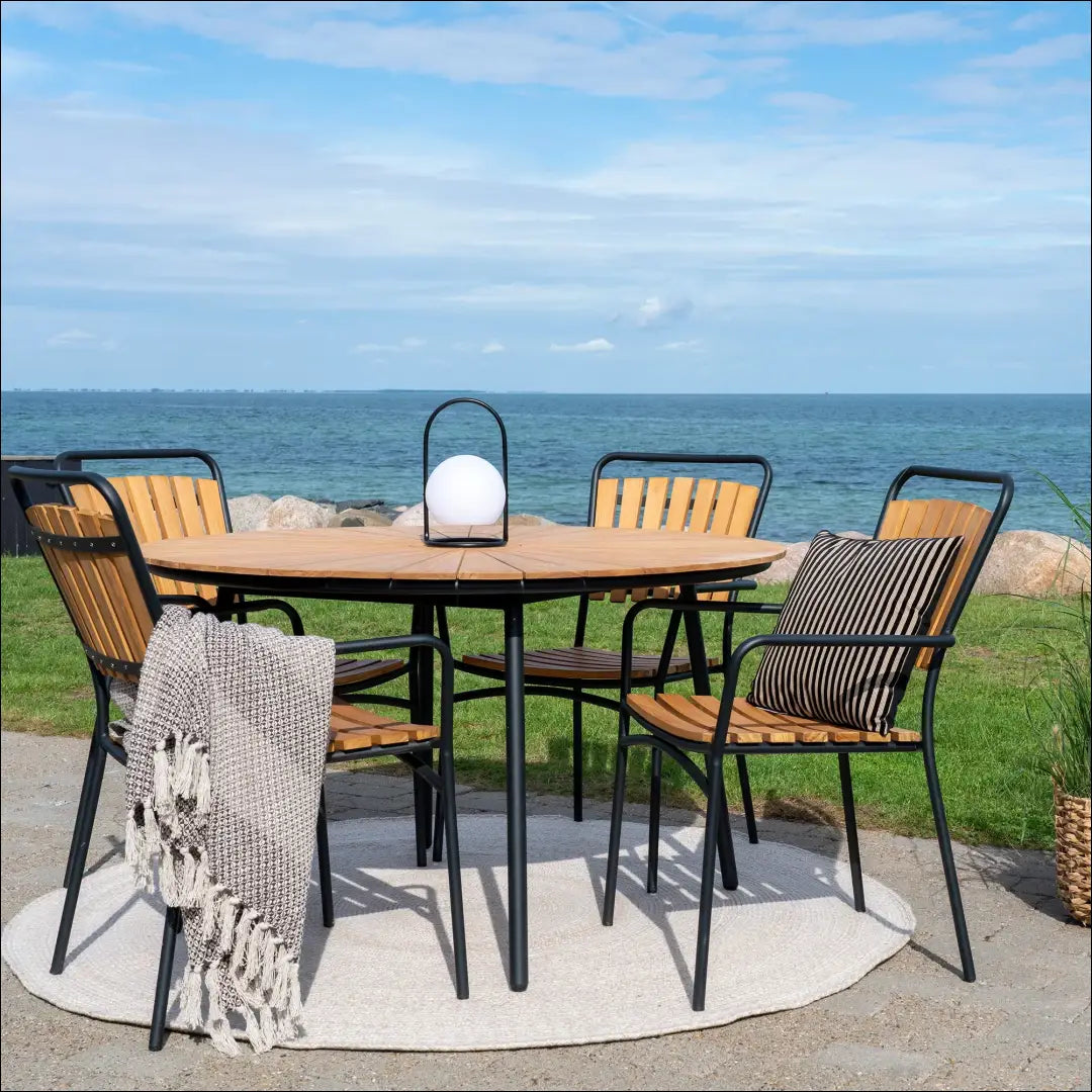 Valgomojo stalas ir 4 valgomojo kėdės RD1164 - €1,217 Save 15% __label:Pristatymas 5-14 d.d., Natūrali / juoda, nordic,