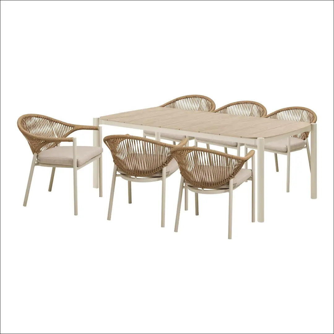 Valgomojo stalas ir 6 valgomojo kėdės RD1171 - €1,459 Save 15% __label:Pristatymas 5-14 d.d., nordic, Outdoor sets,