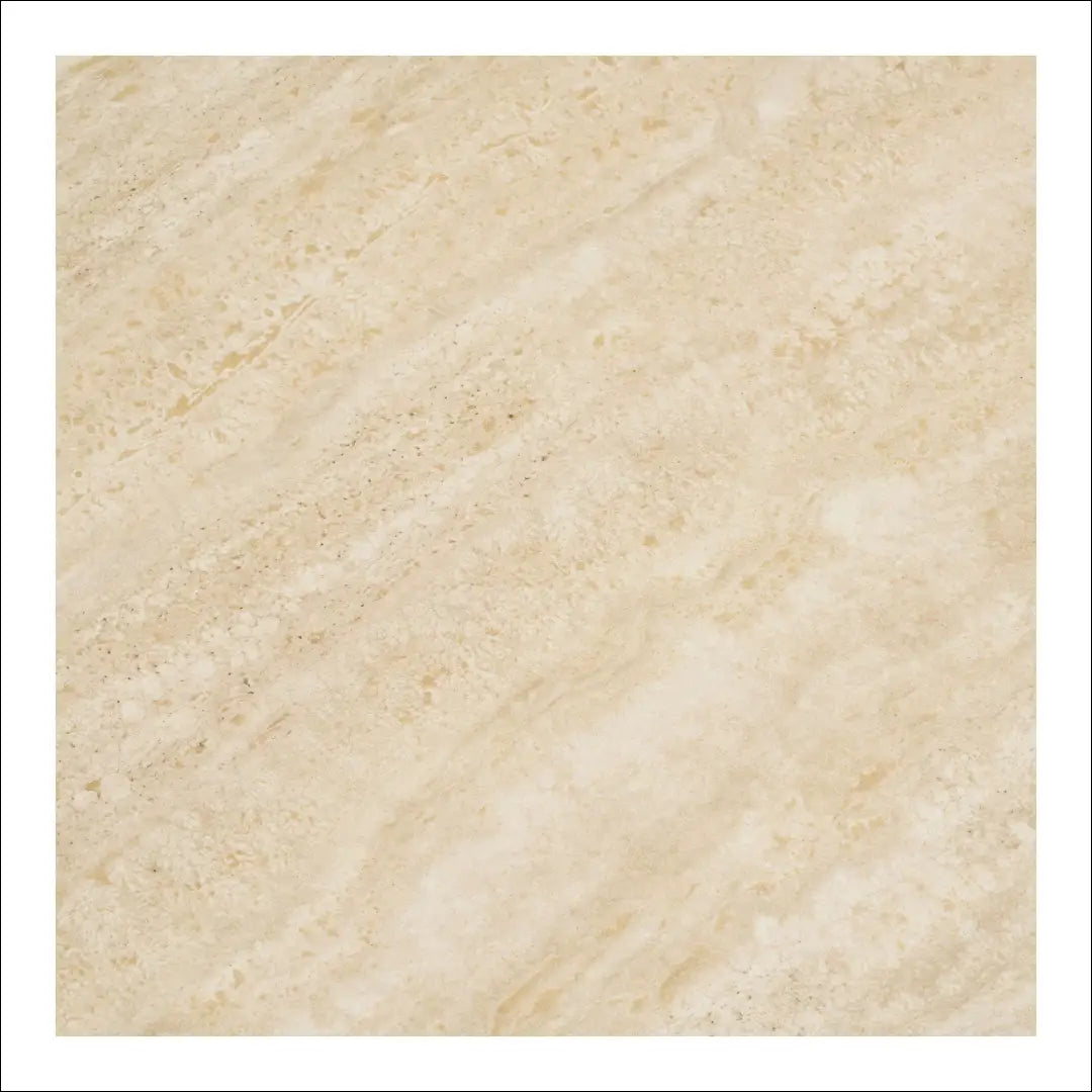 Valgomojo stalas keraminis stalviršis/plienas travertinas/smėlio spalvos ø120x76 cm RD421 - €438 Save 15%