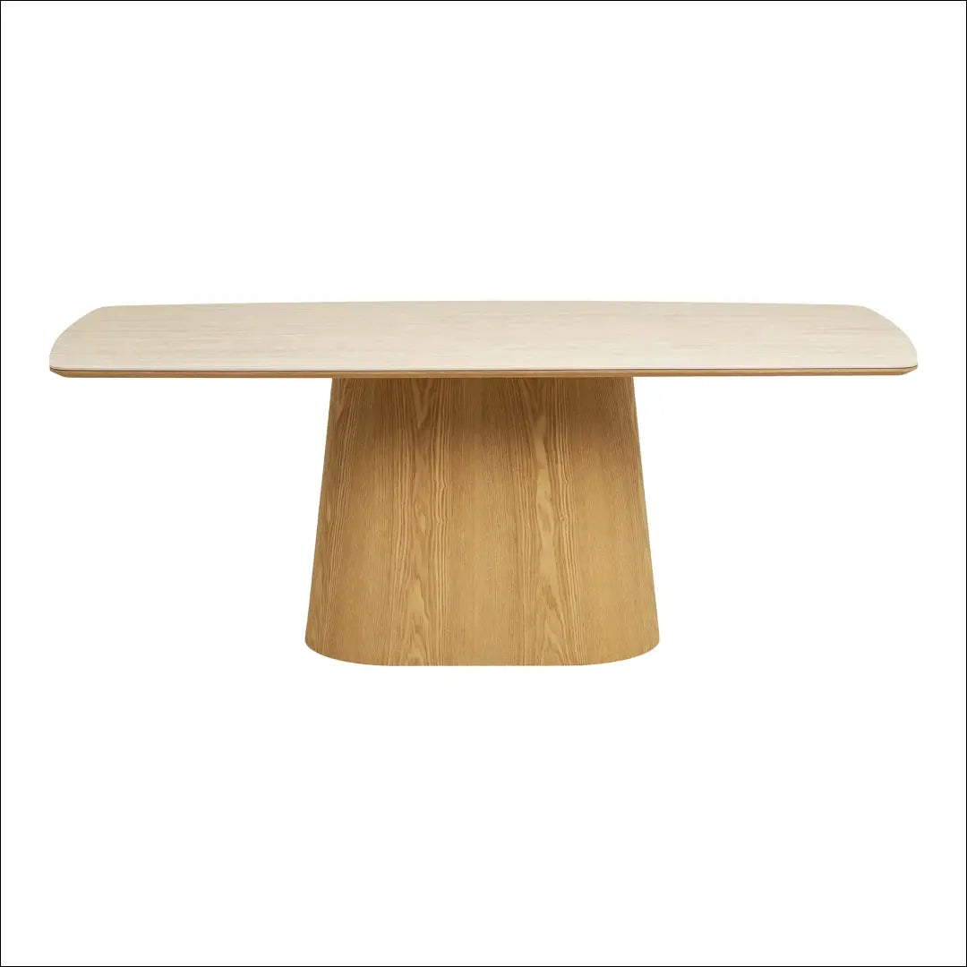 Valgomojo stalas keraminis stalviršis/uosio fanera travertino imitacija/natūralus 90x200x76 cm RD447 - €811 Save 15%