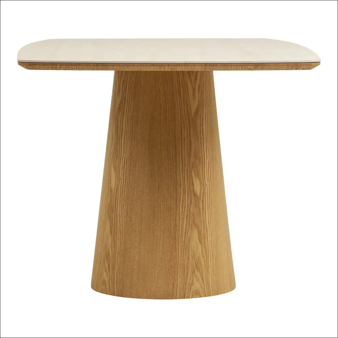 Valgomojo stalas keraminis stalviršis/uosio fanera travertino imitacija/natūralus 90x200x76 cm RD447 - €811 Save 15%