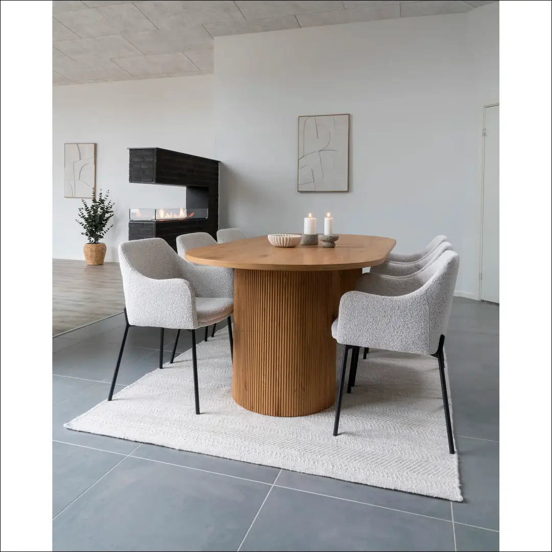 Valgomojo stalas natūralios spalvos 100x210x75 cm RD475 - €586 Save 15% __label:Pristatymas 5-14 d.d., Dining tables,
