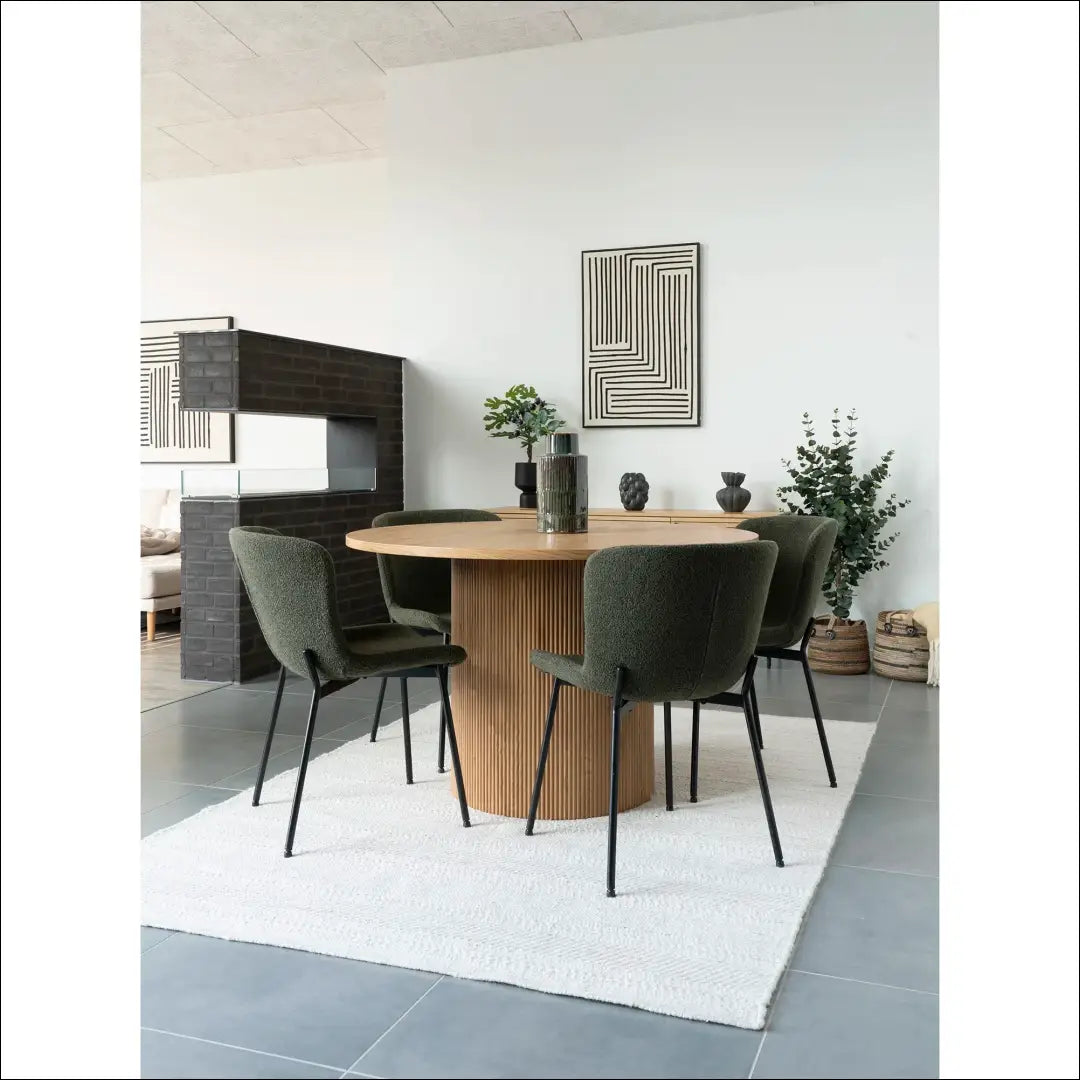 Valgomojo stalas natūralus ø120x75 cm RD477 - €472 Save 15% __label:Pristatymas 5-14 d.d., Dining tables, Natūrali,