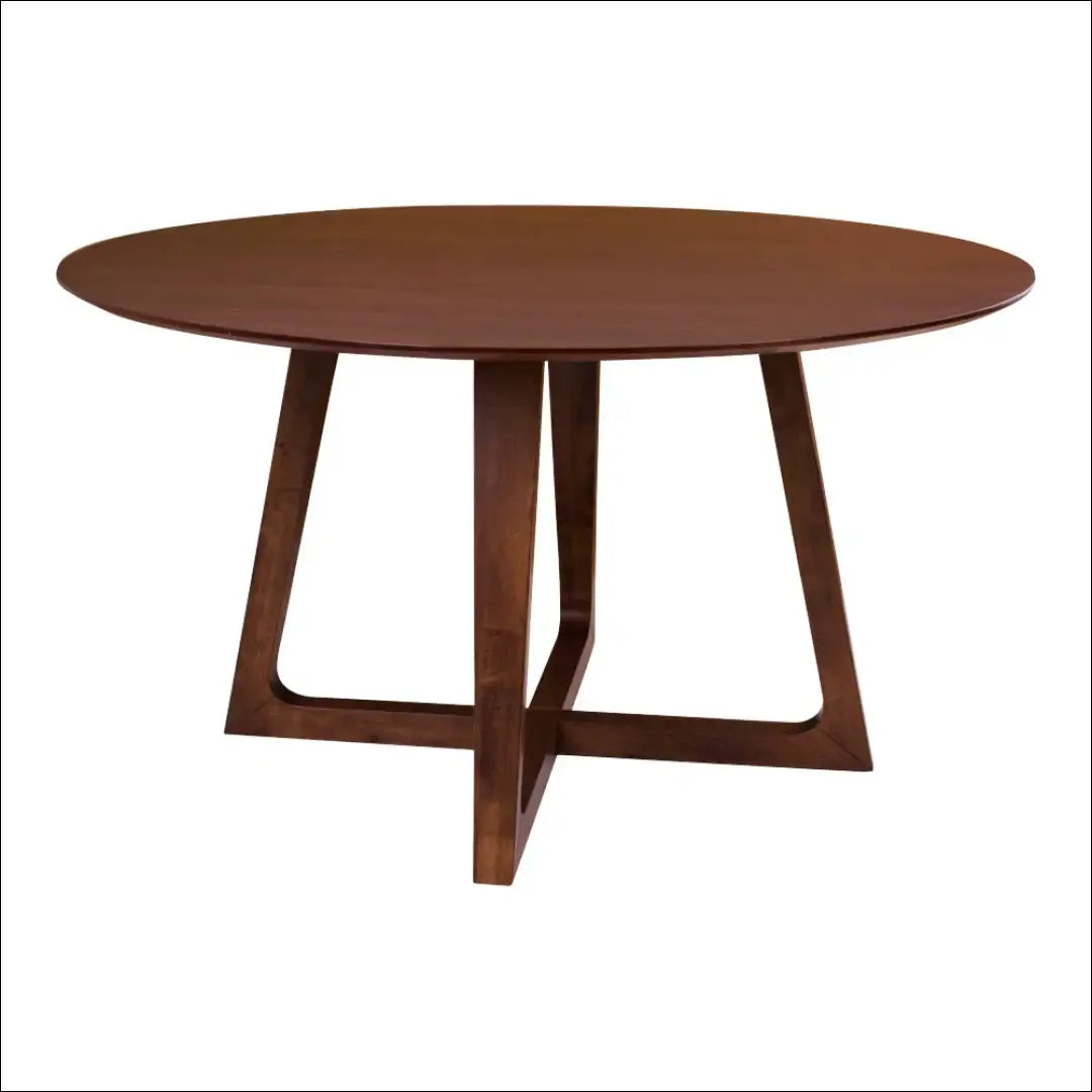 Valgomojo stalas riešutmedžio fanera Ø137x76 cm RD393 - €1 Dining tables, nordic, Ruda, under-25, uzsakomi Iki €25 Fast
