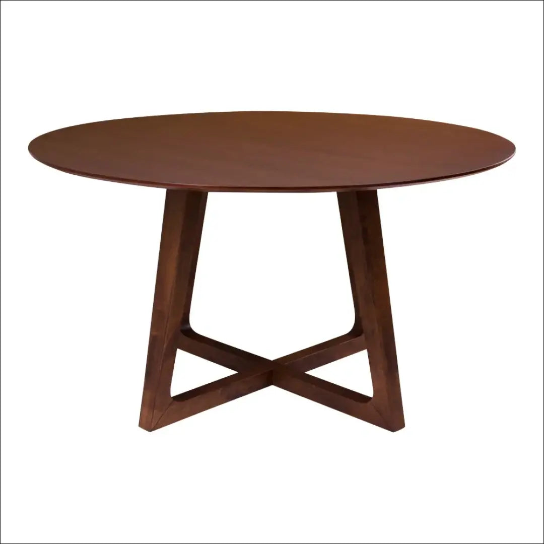 Valgomojo stalas riešutmedžio fanera Ø137x76 cm RD393 - €1 Dining tables, nordic, Ruda, under-25, uzsakomi Iki €25 Fast