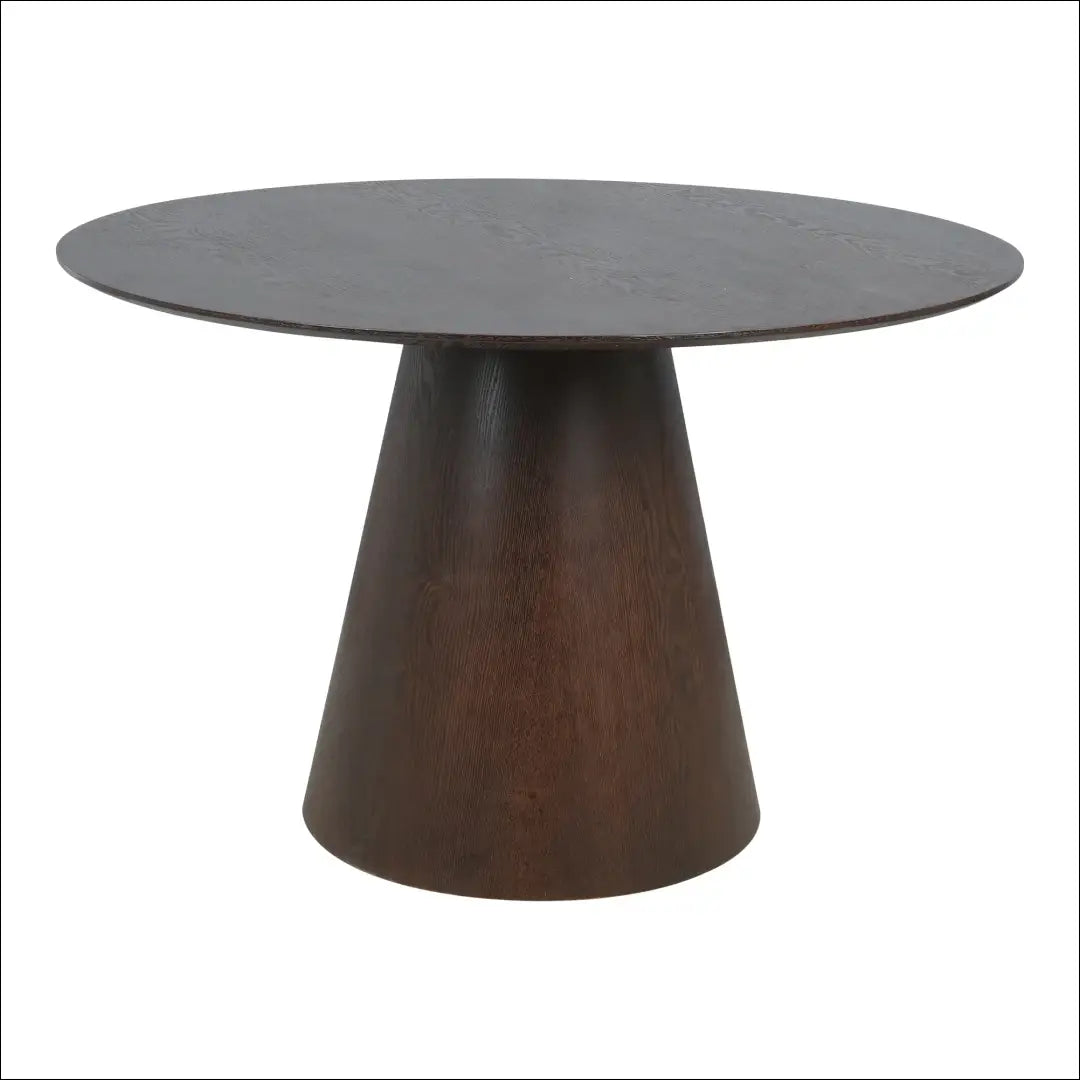 Valgomojo stalas riešutmedžio fanera tamsiai ruda ø120x76 cm RD094 - €586 Save 15% Dining tables, nordic, over-200,