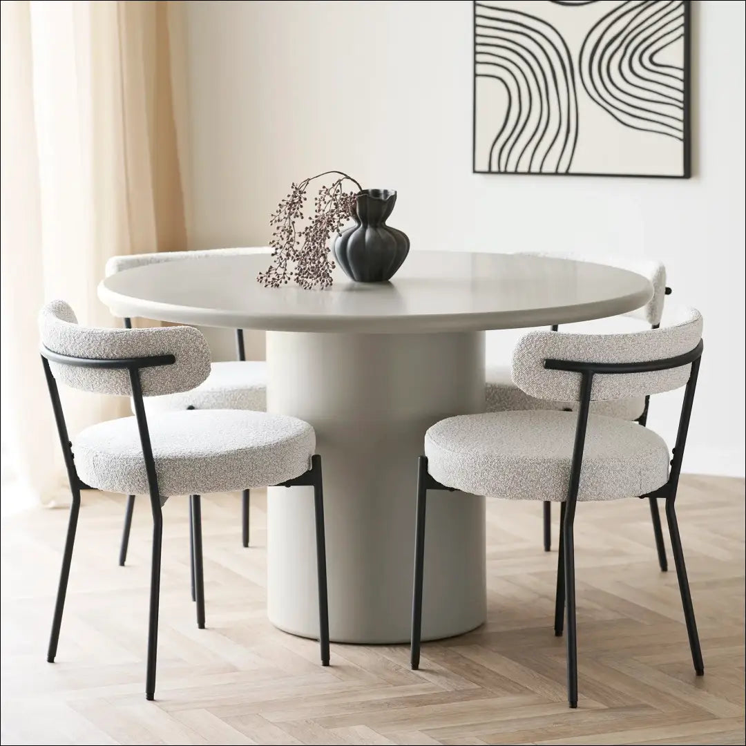 Valgomojo stalas smėlio spalvos ø120x75 cm RD442 - €617 Save 15% __label:Pristatymas 5-14 d.d., Dining tables, nordic,