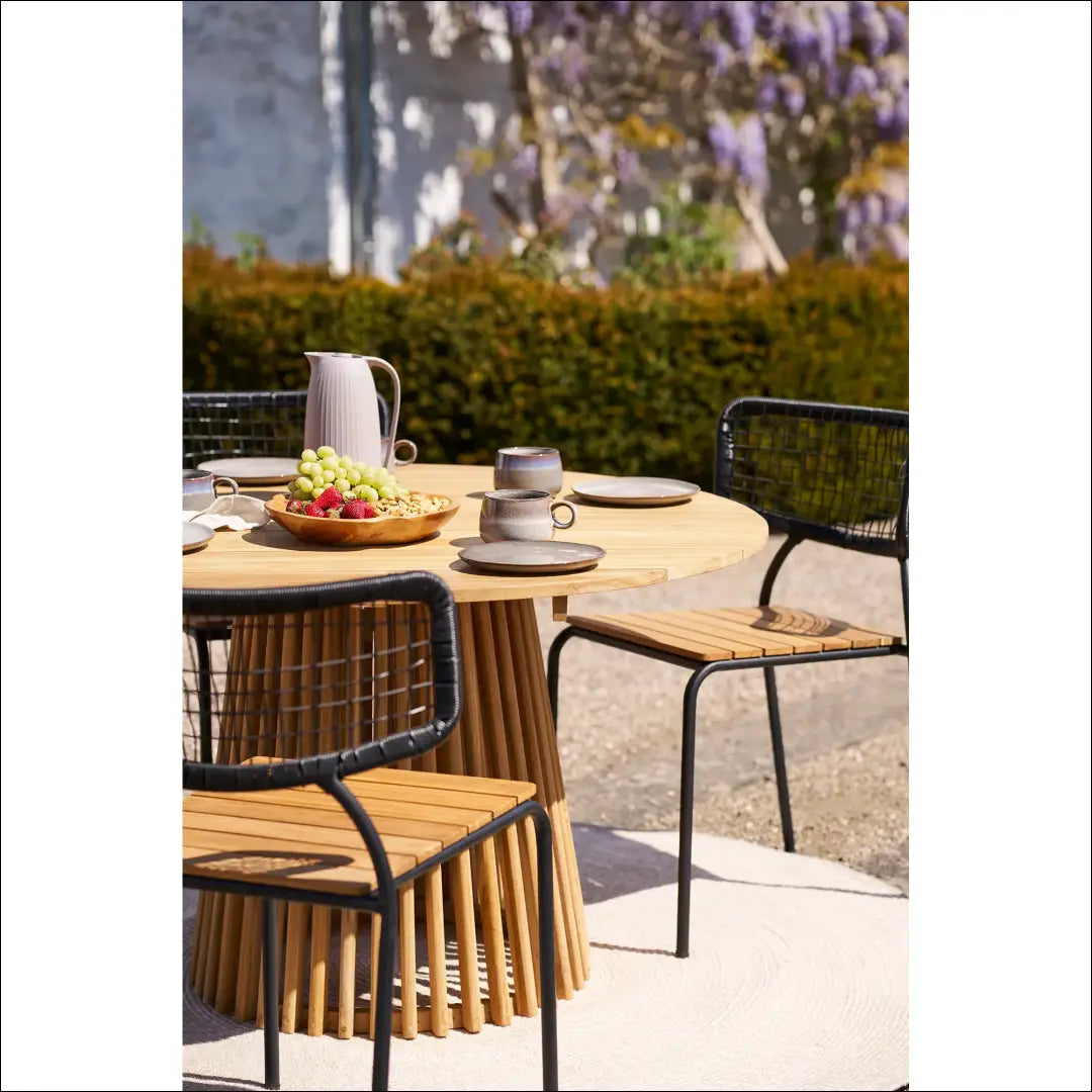 Valgomojo stalas tikmedis natūralus ø120x75 cm RD1090 - €714 Save 15% __label:Pristatymas 5-14 d.d., Dining tables,
