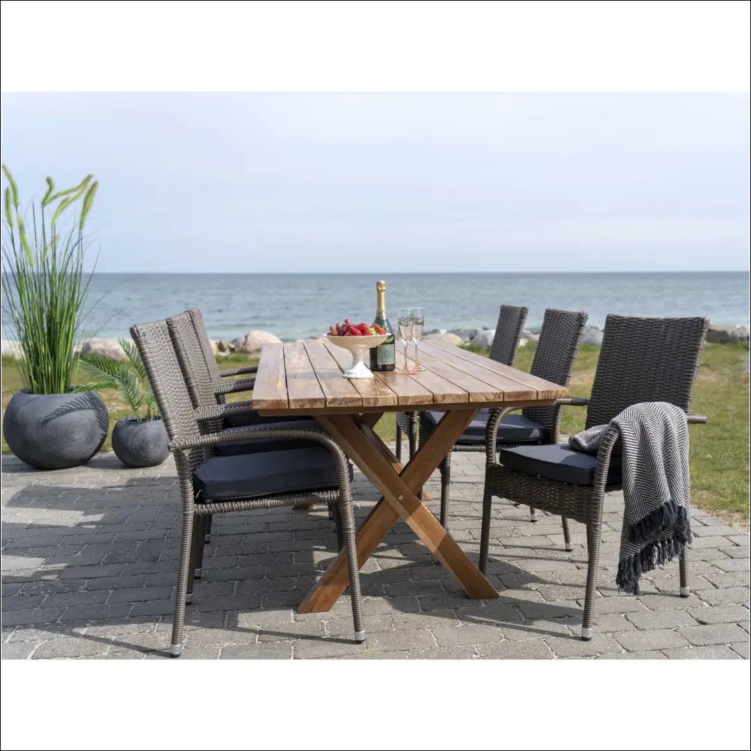 Valgomojo stalas tikmedžio mediena natūrali 200x90x75 cm RD1089 - €813 Save 15% __label:Pristatymas 5-14 d.d., Dining