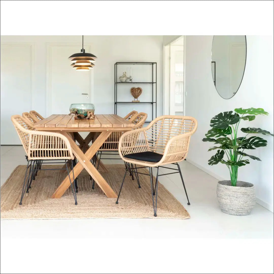 Valgomojo stalas tikmedžio mediena natūrali 200x90x75 cm RD1089 - €813 Save 15% __label:Pristatymas 5-14 d.d., Dining
