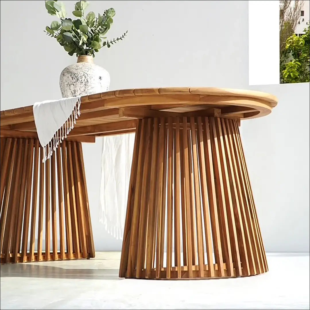 Valgomojo stalas tikmedžio mediena natūrali 90x200x75 cm RD1091 - €956 Save 15% __label:Pristatymas 5-14 d.d., Dining