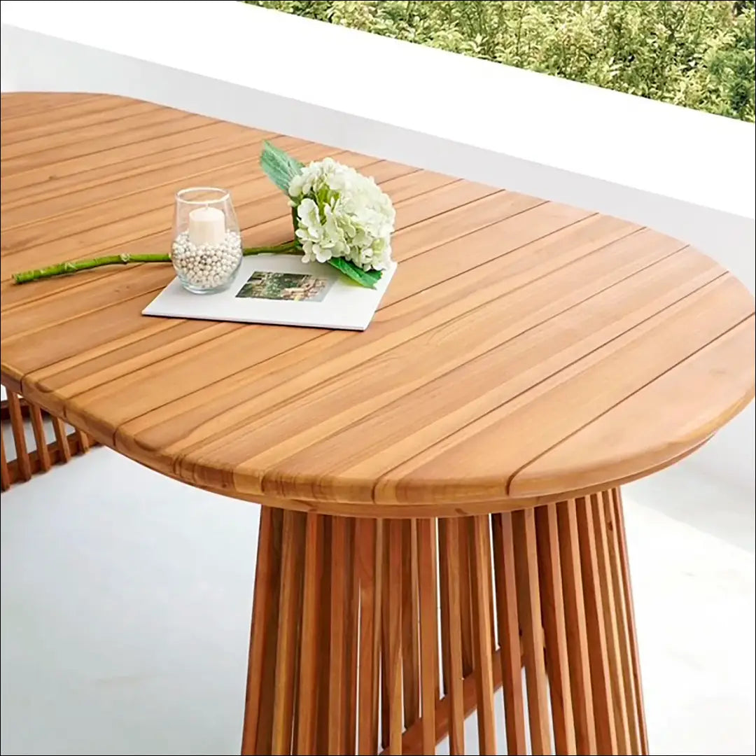 Valgomojo stalas tikmedžio mediena natūrali 90x200x75 cm RD1091 - €956 Save 15% __label:Pristatymas 5-14 d.d., Dining