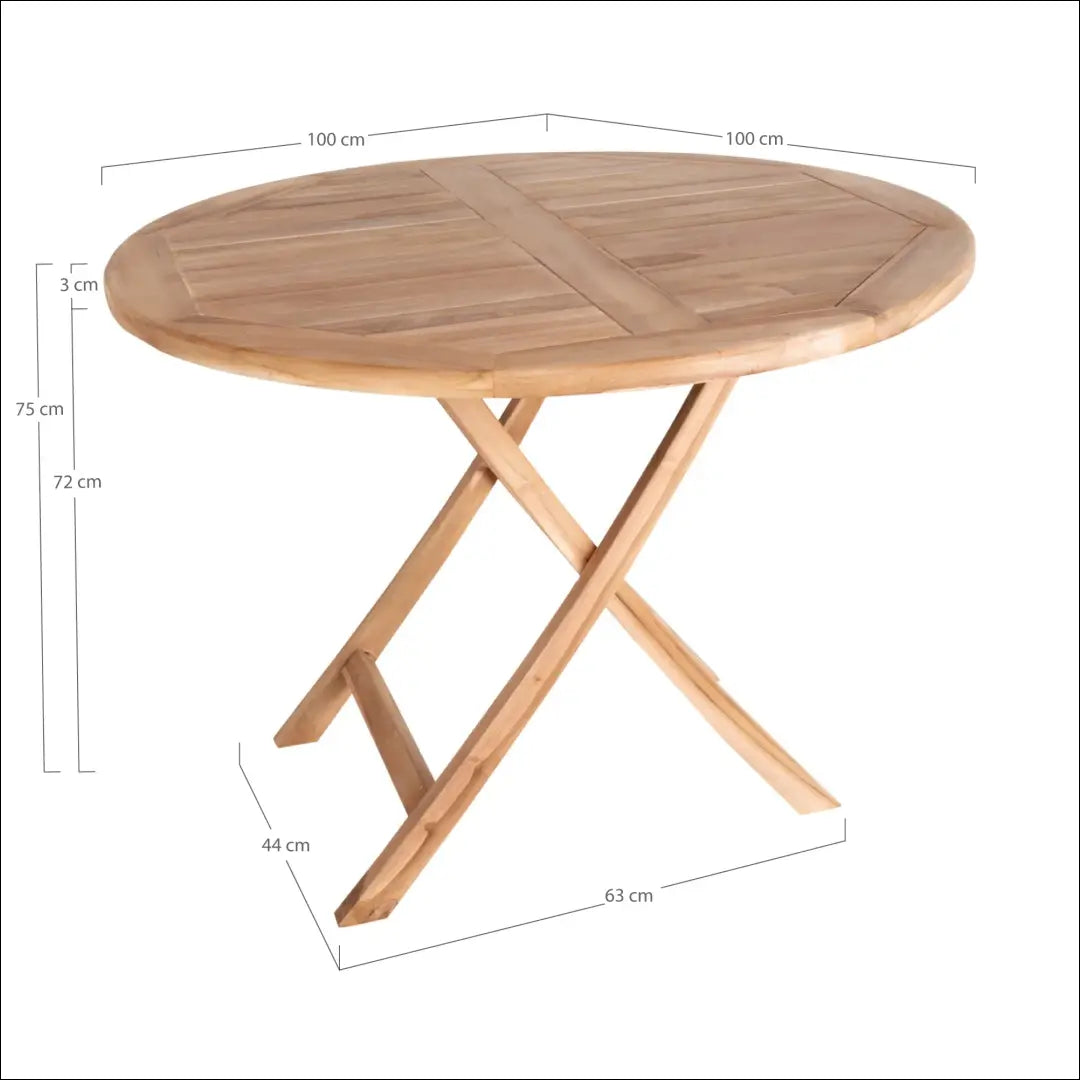 Valgomojo stalas tikmedžio natūralus ø100x75 cm RD1088 - €244 Save 15% __label:Pristatymas 5-14 d.d., Dining tables,
