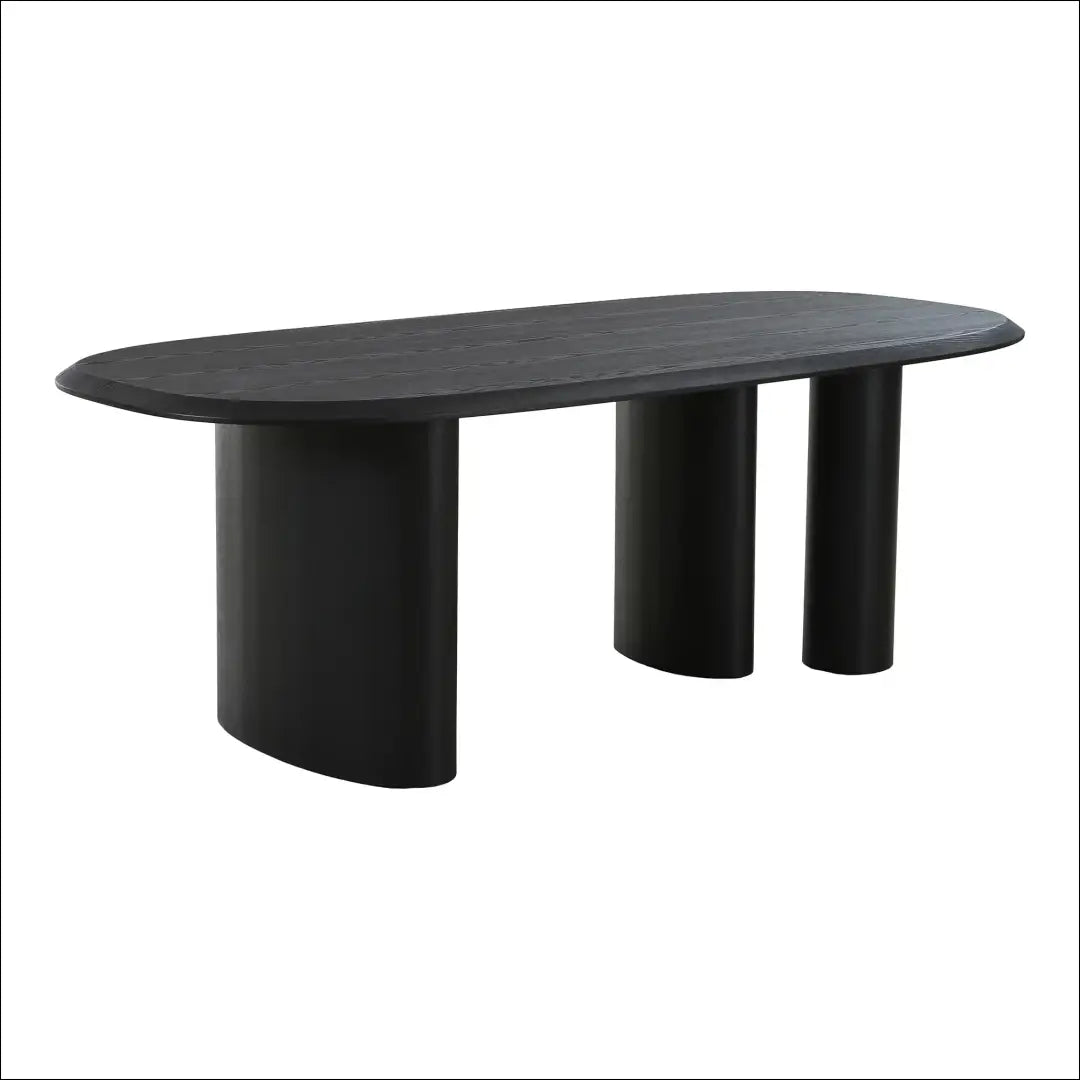 Valgomojo stalas uosio fanera juodas 100x220x76 cm RD413 - €975 Save 15% __label:Pristatymas 5-14 d.d., Dining tables,