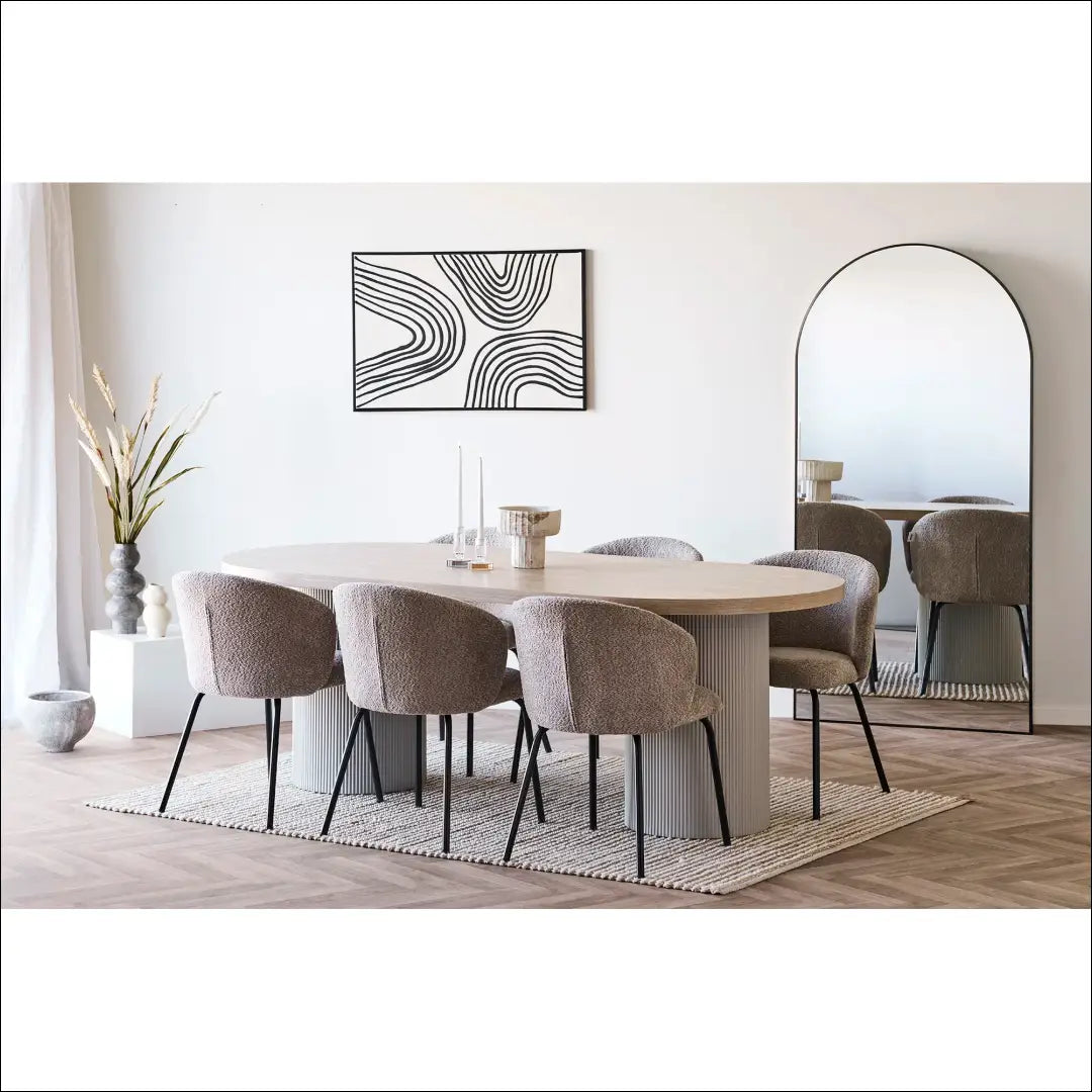 Valgomojo stalas uosio spalvos natūralios/smėlio 100x220x75 cm RD439 - €876 Save 15% __label:Pristatymas 5-14 d.d.,