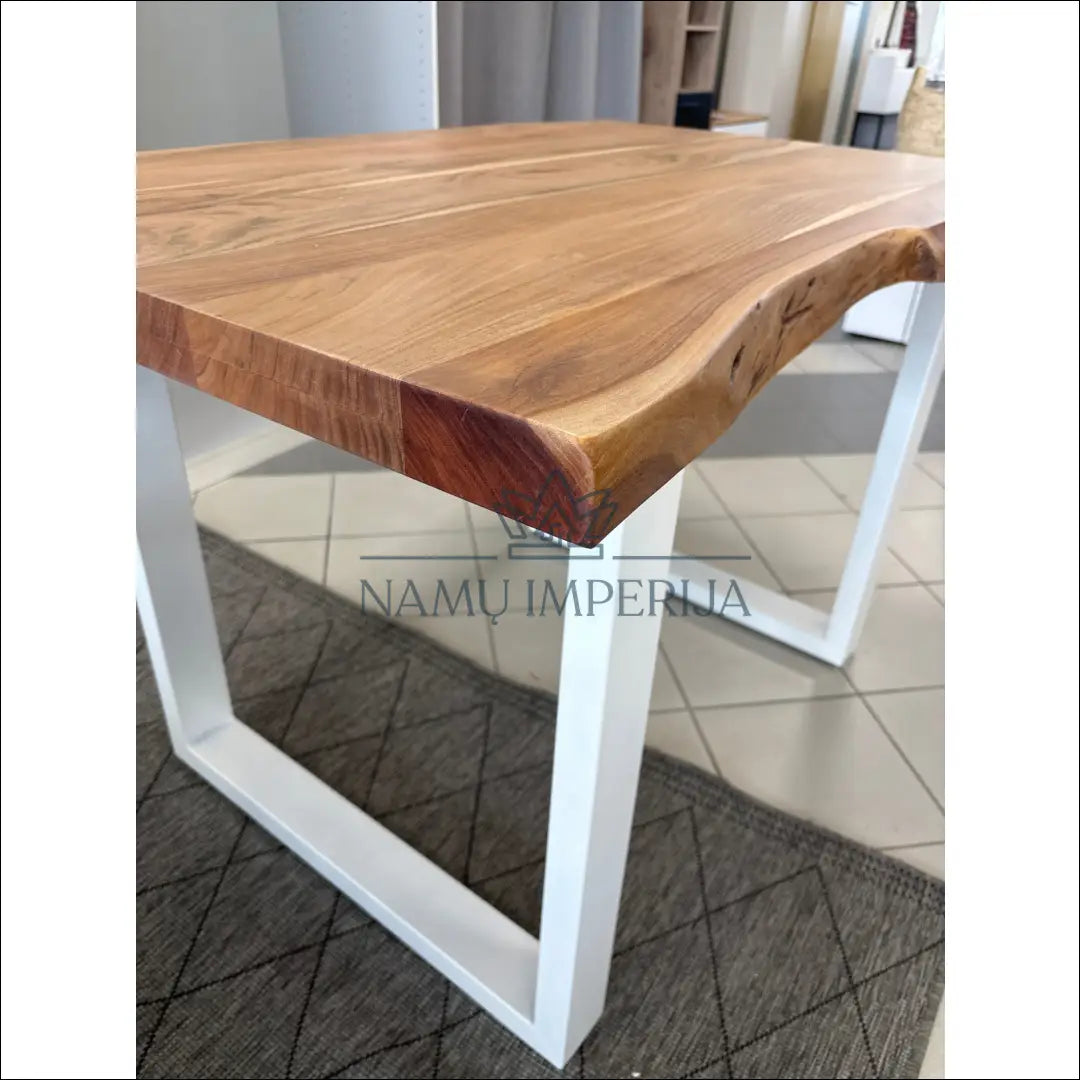 Valgomojo stalas VI1018 €198 Save 55% 100 200, color balta, ruda, material medzio masyvas, metalas €100 to €200 Kitchen