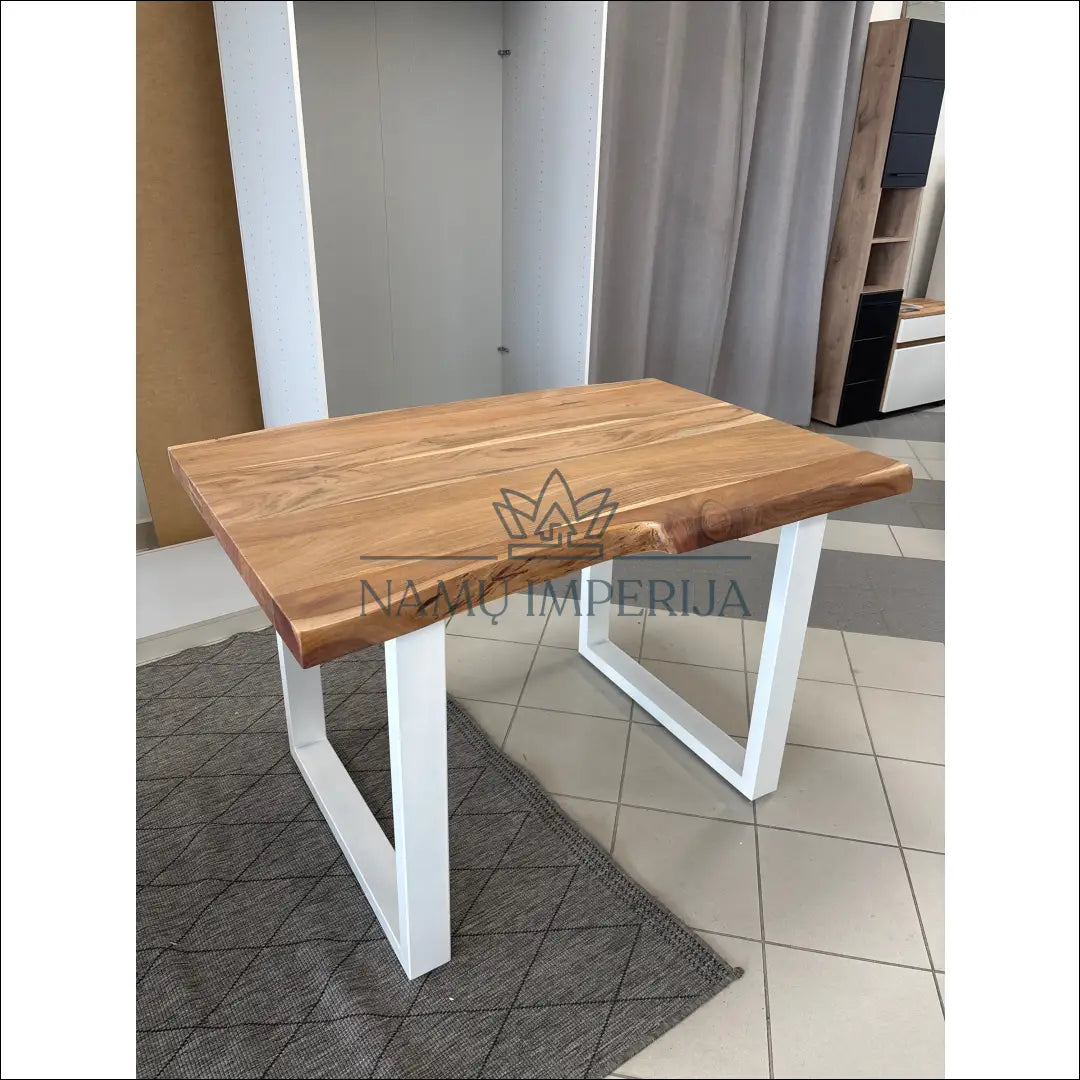 Valgomojo stalas VI1018 €198 Save 55% 100 200, color balta, ruda, material medzio masyvas, metalas €100 to €200 Kitchen
