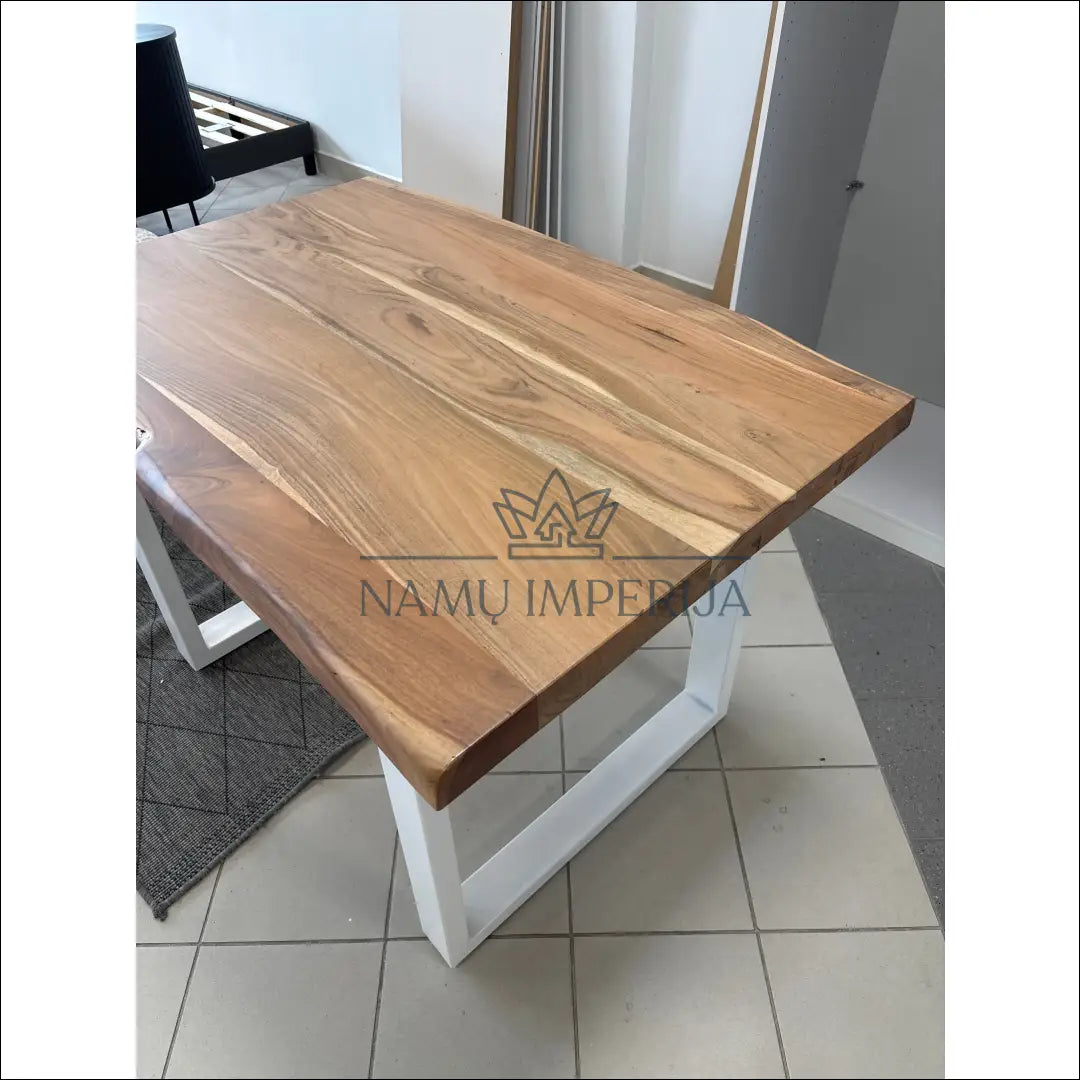 Valgomojo stalas VI1018 €198 Save 55% 100 200, color balta, ruda, material medzio masyvas, metalas €100 to €200 Kitchen