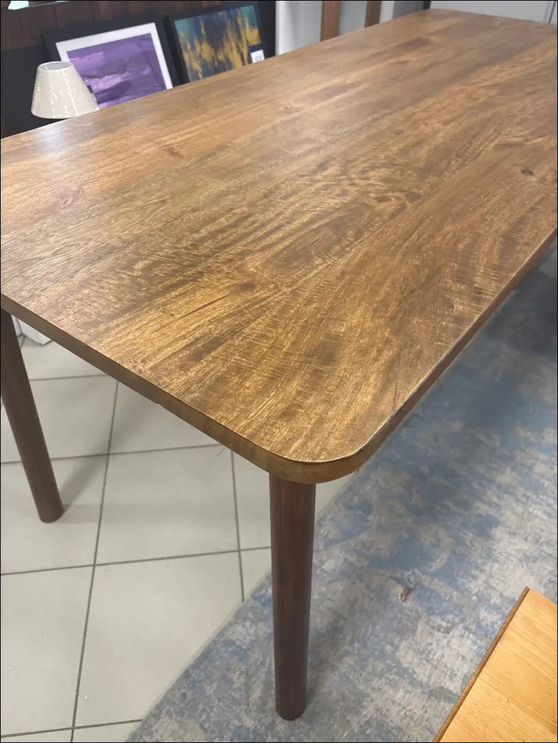 Valgomojo stalas VI1077 - €315 Save 55% __label:Pristatymas 1-2 d.d., color-ruda, material-medzio-masyvas, over-200,