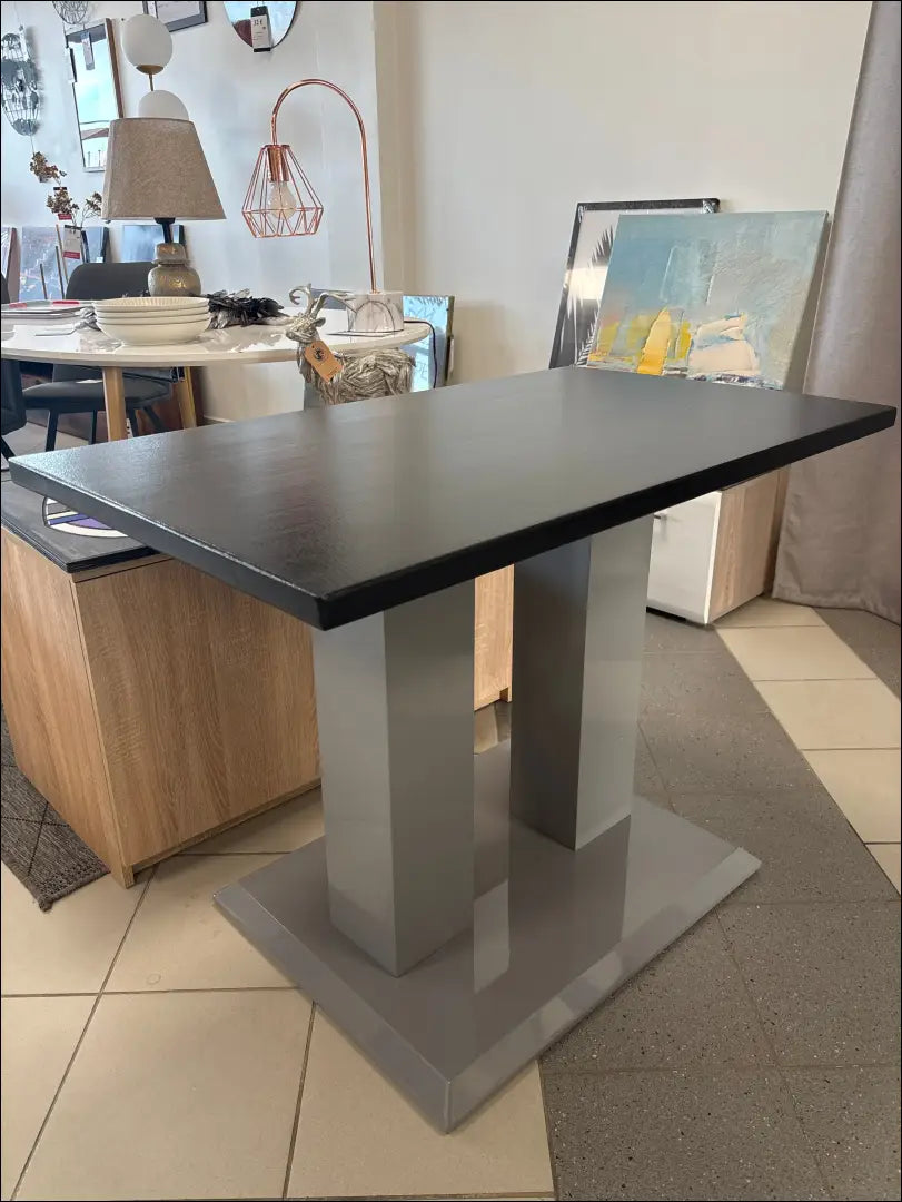 Valgomojo stalas VI1172 - €84 Save 50% 50-100, __label:Pristatymas 1-2 d.d., color-juoda, color-pilka, material-mediena