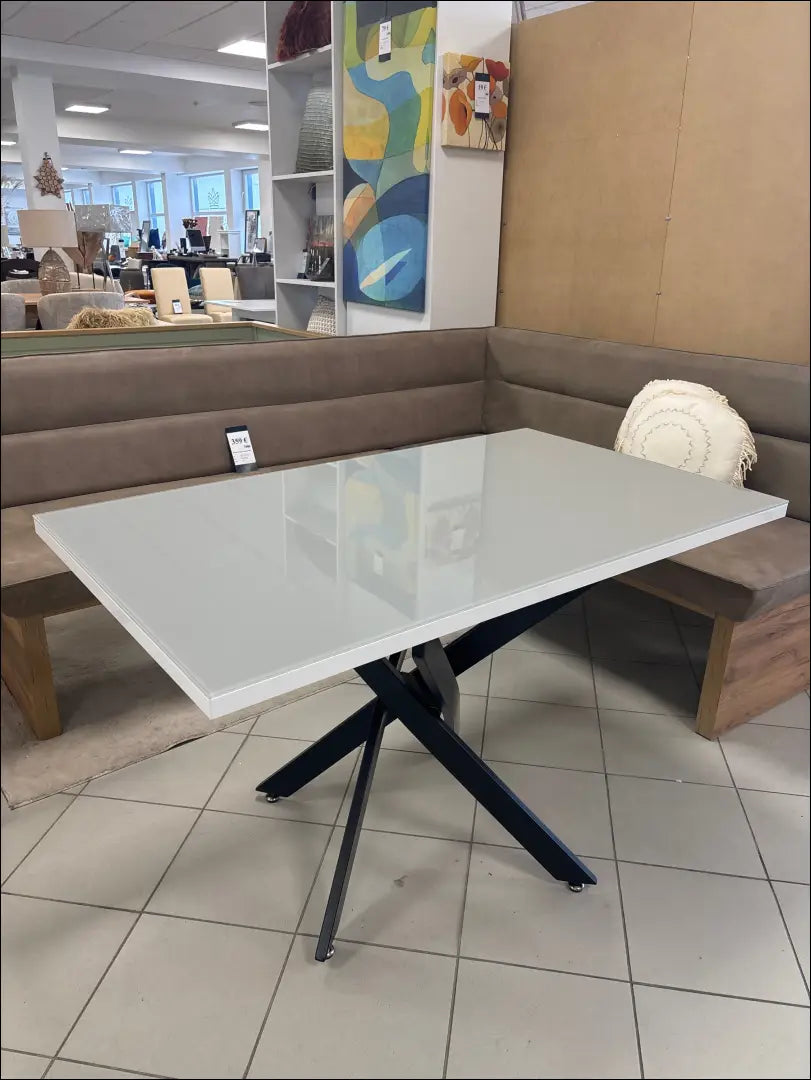 Valgomojo stalas VI1201 - €168 Save 50% 100-200, __label:Pristatymas 1-2 d.d., color-balta, color-pilka, material-mdf