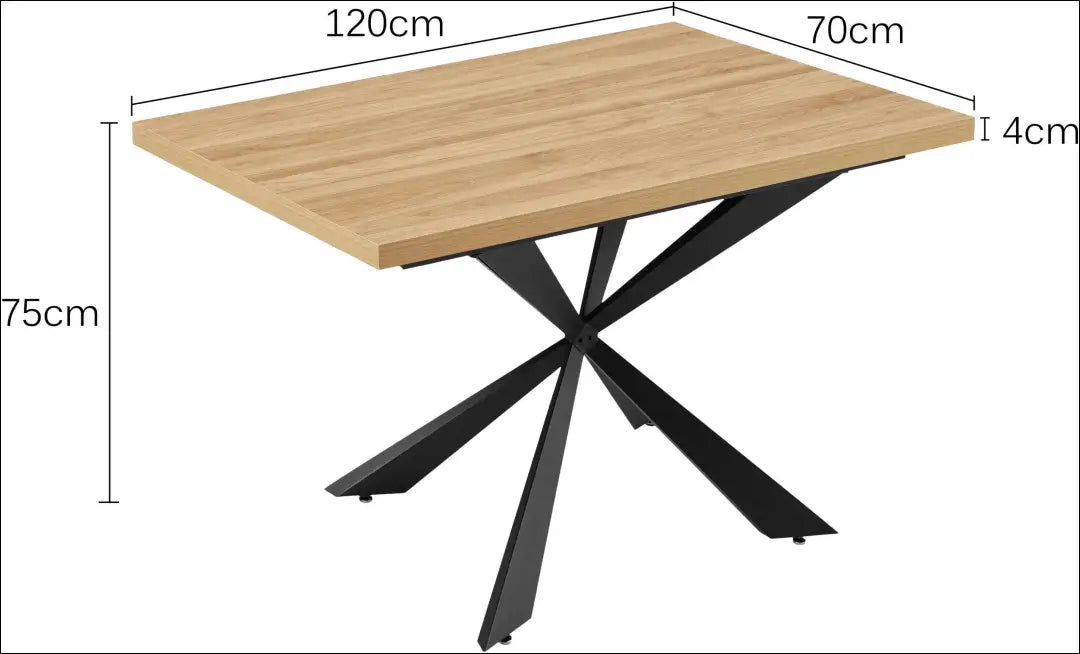 Valgomojo stalas VI1206 - €149 Save 50% 100-200, __label:Pristatymas 1-2 d.d., color-juoda, color-ruda,