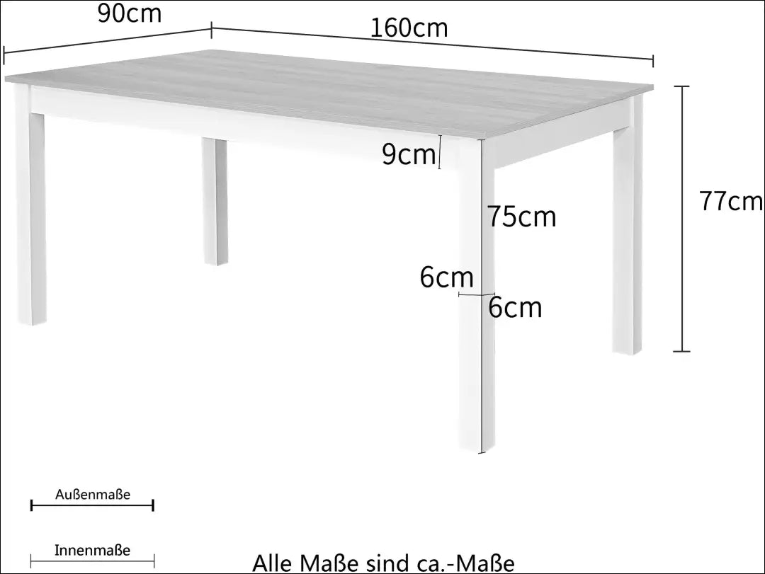 Valgomojo stalas VI1210 - €90 Save 60% 50-100, __label:Pristatymas 1-2 d.d., color-balta, color-ruda, material-mediena