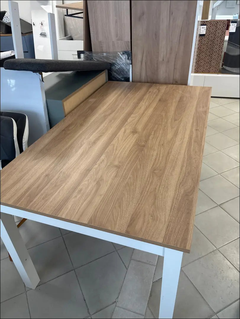 Valgomojo stalas VI1210 - €90 Save 60% 50-100, __label:Pristatymas 1-2 d.d., color-balta, color-ruda, material-mediena