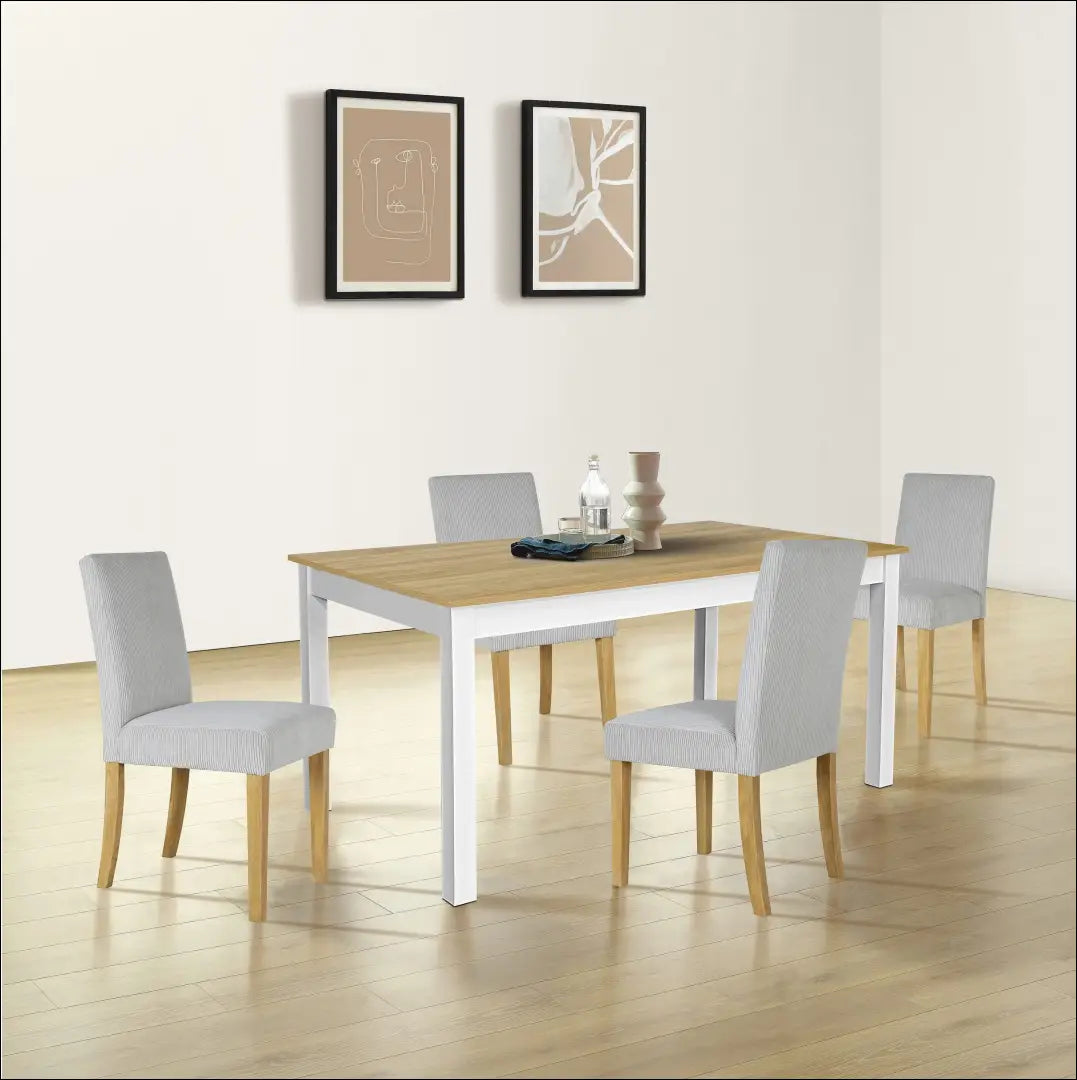 Valgomojo stalas VI1210 - €90 Save 60% 50-100, __label:Pristatymas 1-2 d.d., color-balta, color-ruda, material-mediena