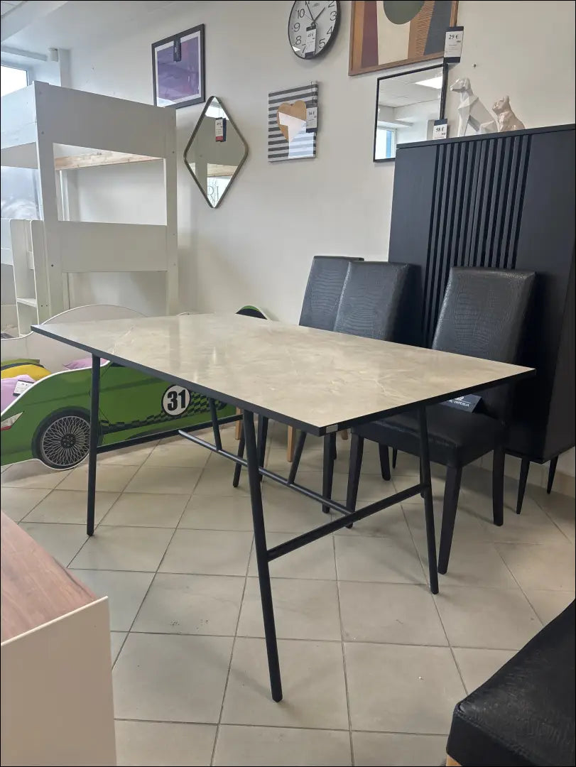 Valgomojo stalas VI1248 - €95 Save 65% 50-100, __label:Pristatymas 1-2 d.d., color-pilka, material-mediena,