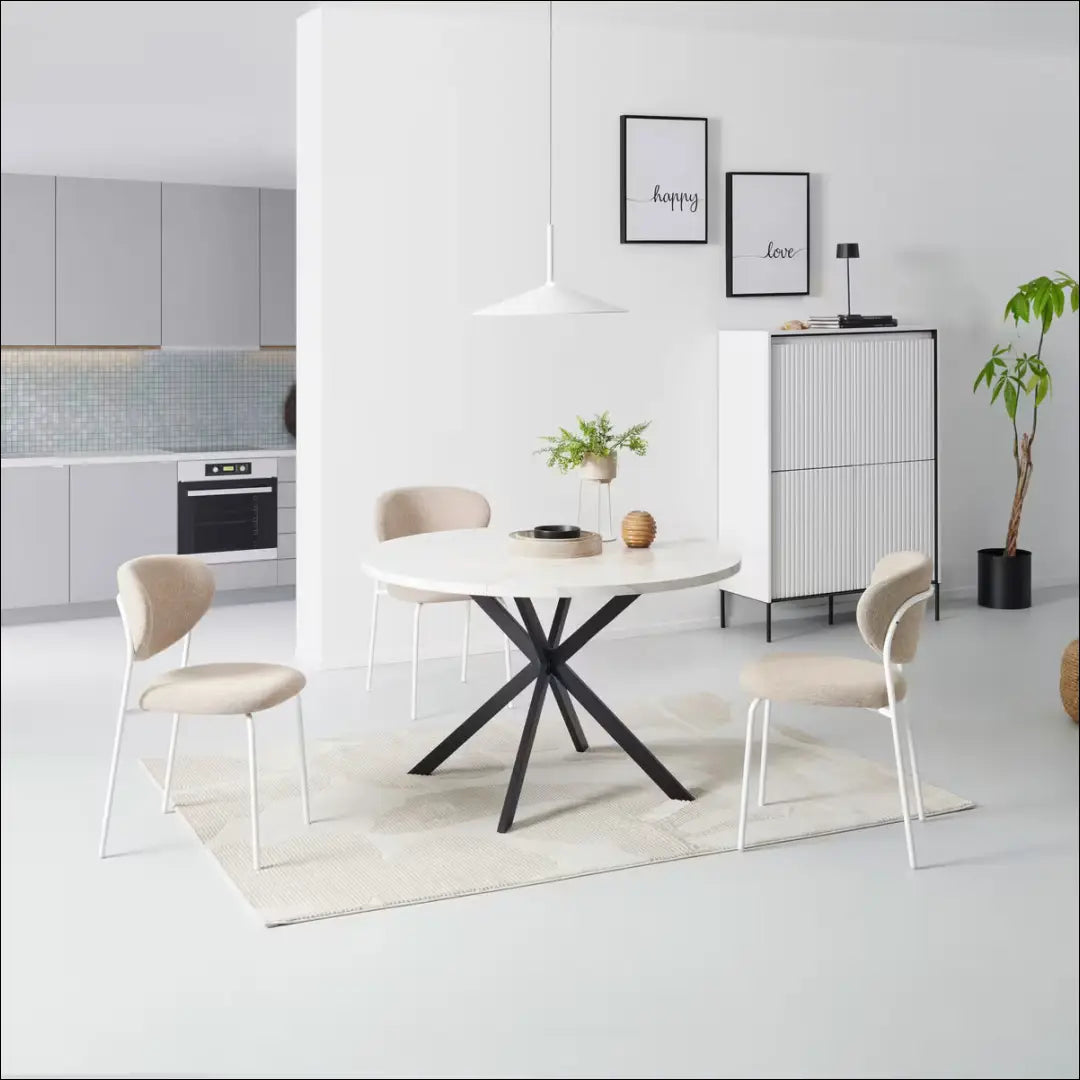 Valgomojo stalas VI1267 - €130 Save 50% 100-200, __label:Pristatymas 1-2 d.d., color-balta, color-juoda, material-mdf