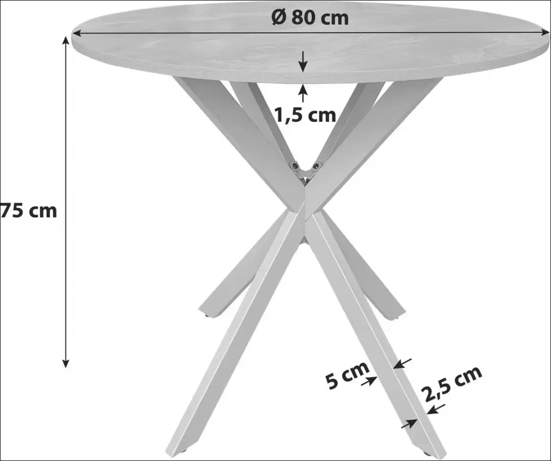 Valgomojo stalas VI1411 - €70 Save 50% 50-100, __label:Pristatymas 1-2 d.d., color-pilka, material-mdf,