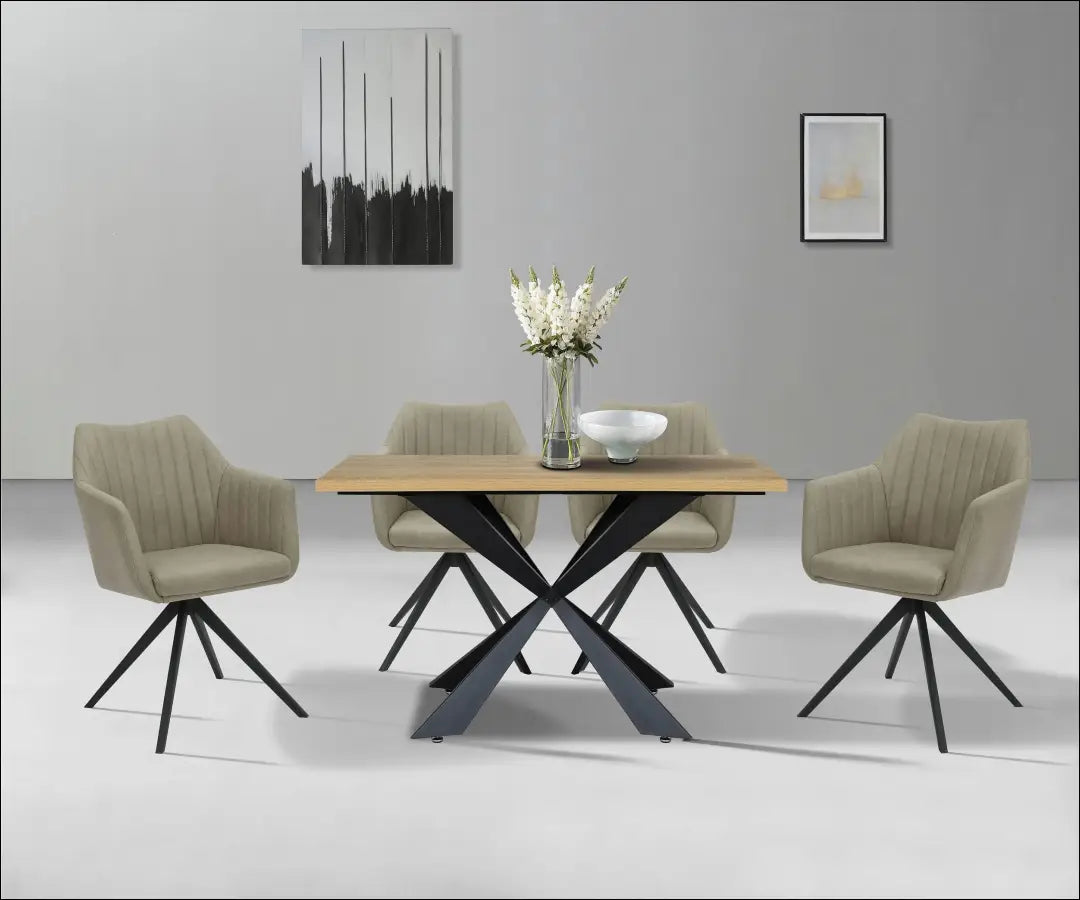 Valgomojo stalas VI1481 - €165 Save 50% 100-200, __label:Pristatymas 1-2 d.d., color-juoda, color-ruda,