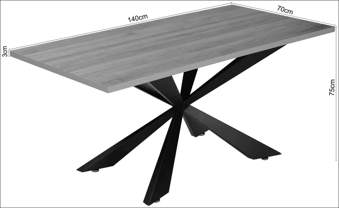 Valgomojo stalas VI1481 - €165 Save 50% 100-200, __label:Pristatymas 1-2 d.d., color-juoda, color-ruda,