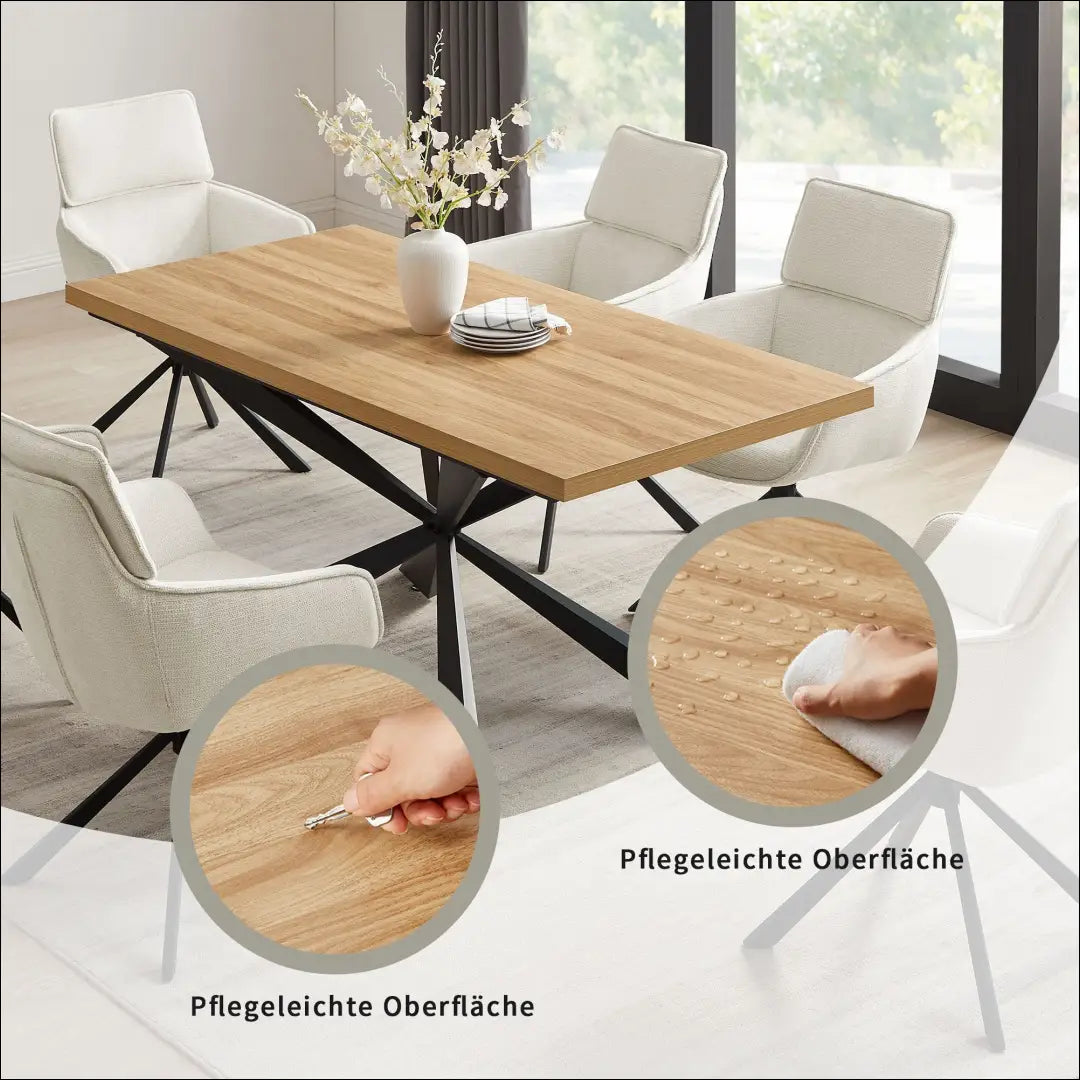 Valgomojo stalas VI1498 - €230 Save 50% __label:Pristatymas 1-2 d.d., color-juoda, color-ruda, material-mediena,