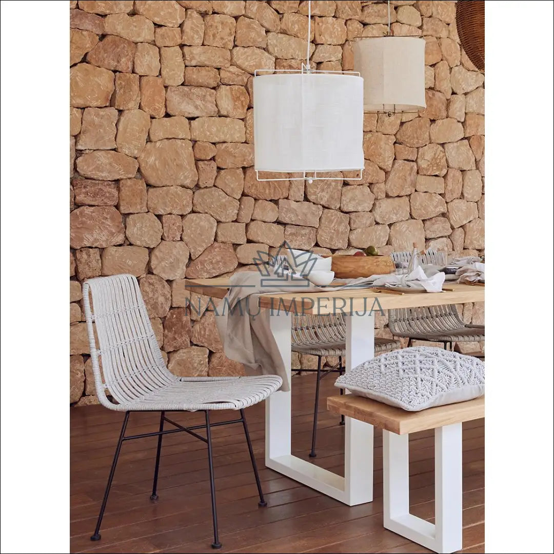 Valgomojo stalas VI238 - €270 Save 70% __label:Pristatymas 1-2 d.d., color-balta, color-ruda, material-medzio-masyvas,
