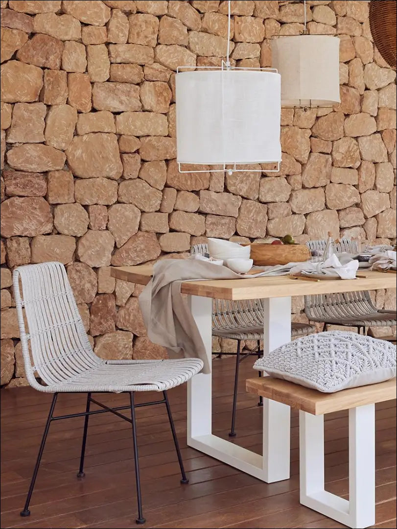 Valgomojo stalas VI238 - €270 Save 70% __label:Pristatymas 1-2 d.d., color-balta, color-ruda, material-medzio-masyvas,
