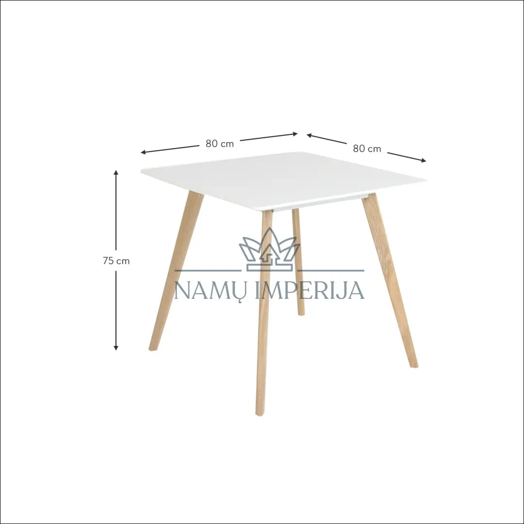 Valgomojo stalas VI395 - €91 Save 65% 50-100, __label:Pristatymas 1-2 d.d., color-balta, color-ruda, material-mdf