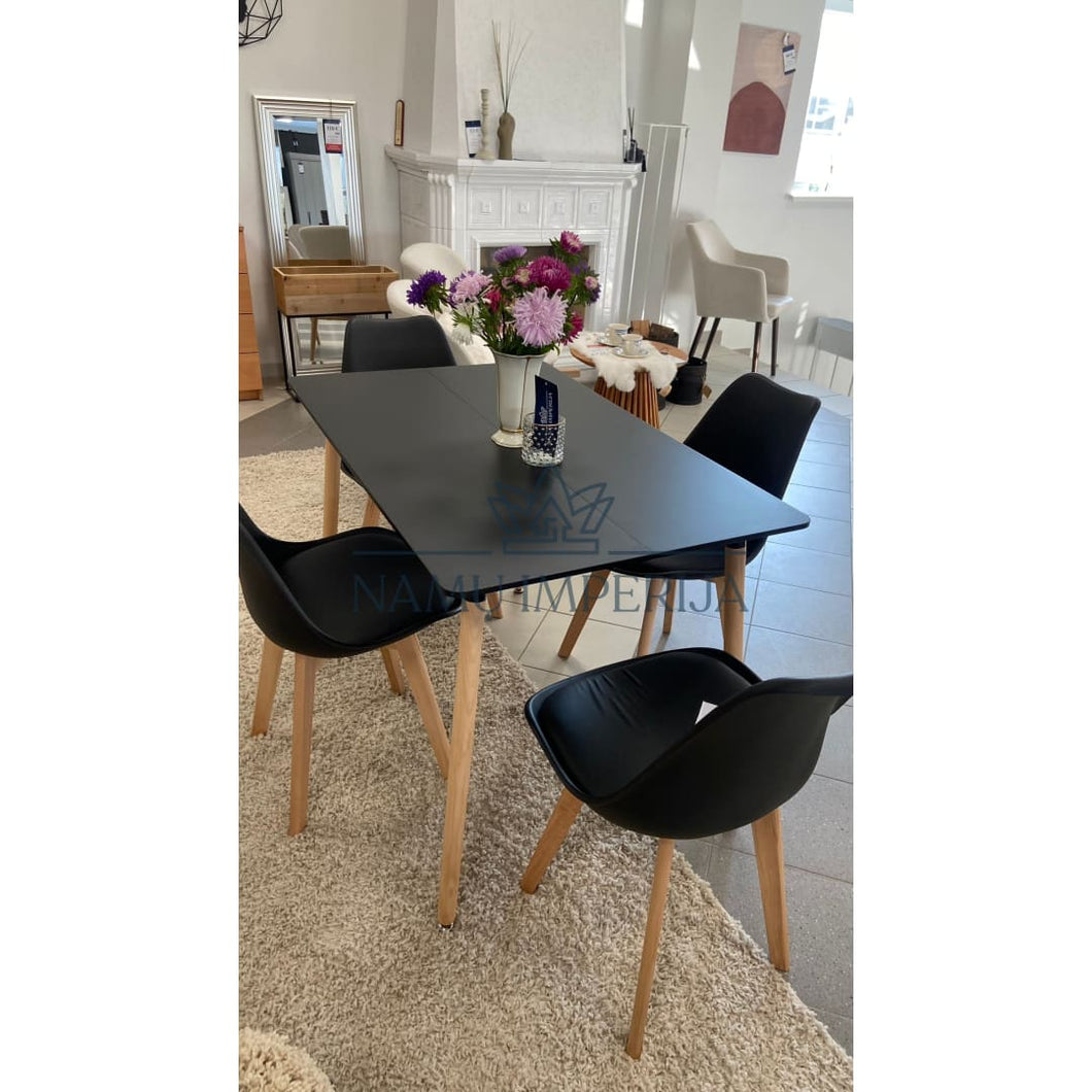 Valgomojo stalas VI446 - 50-100, color-juoda, color-ruda,
