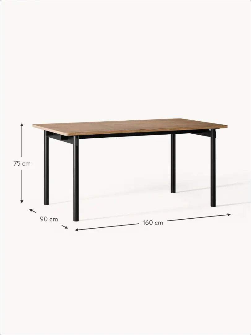 Valgomojo stalas VI553 - €240 Save 70% __label:Pristatymas 1-2 d.d., color-juoda, color-ruda, material-mdf,