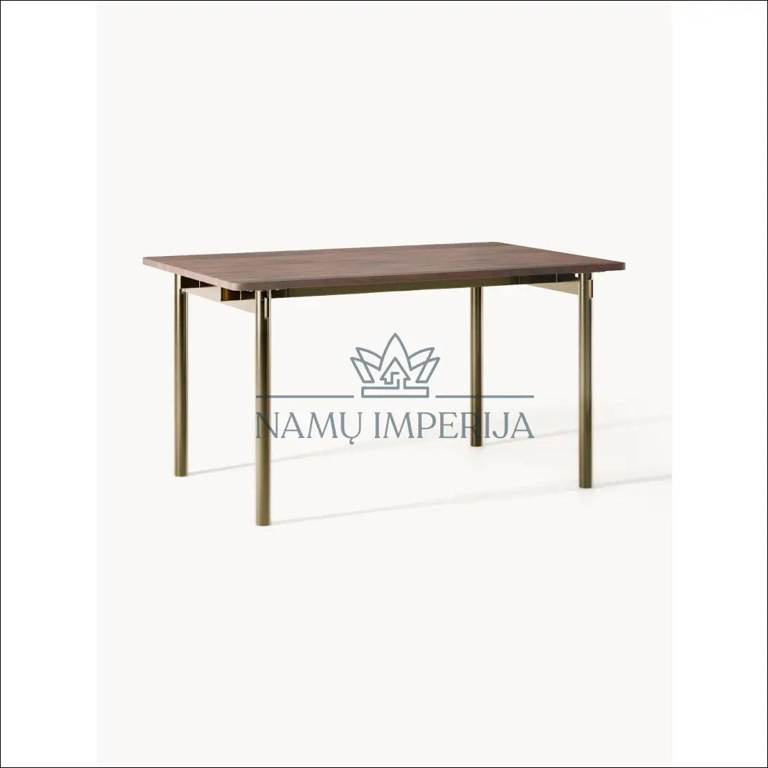 Valgomojo stalas VI574 - €400 Save 50% color-auksine, color-ruda, material-medzio-masyvas, material-metalas, over-200