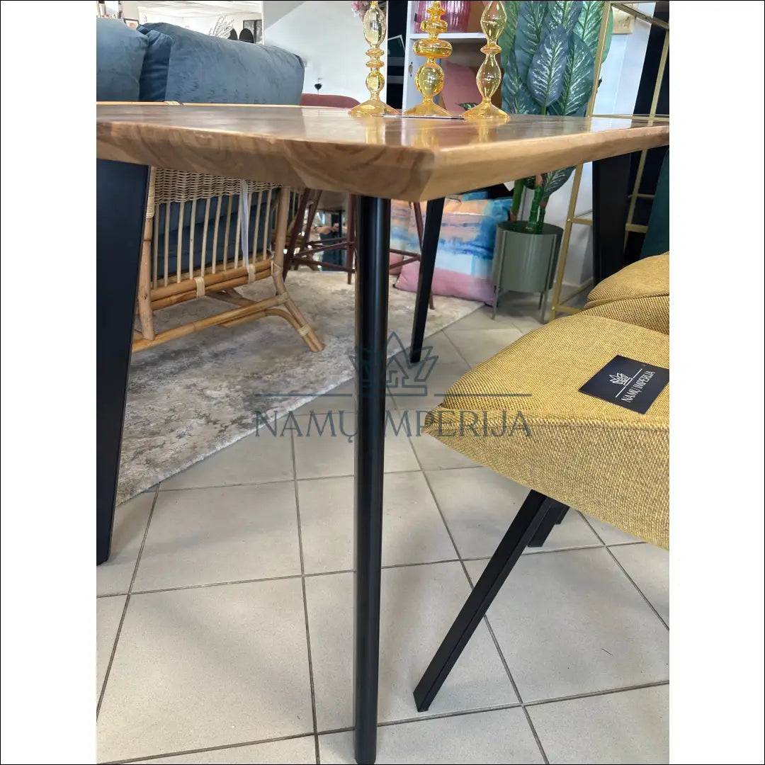 Valgomojo stalas VI927 - €309 Save 55% __label:Pristatymas 1-2 d.d., color-juoda, color-ruda, material-medzio-masyvas,