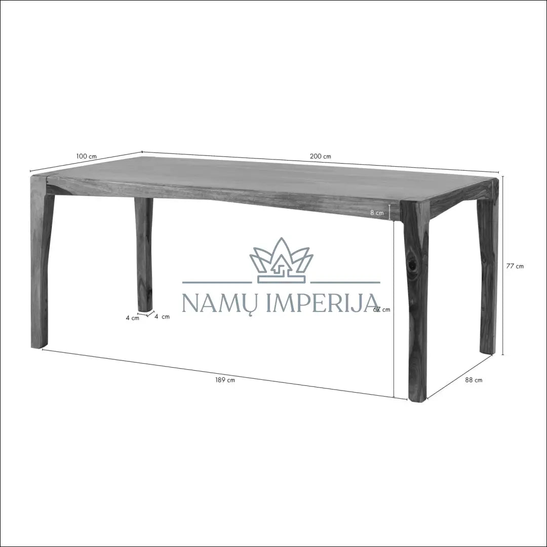 Valgomojo stalas VI934 - €395 Save 50% __label:Pristatymas 1-2 d.d., color-ruda, material-medzio-masyvas, over-200,