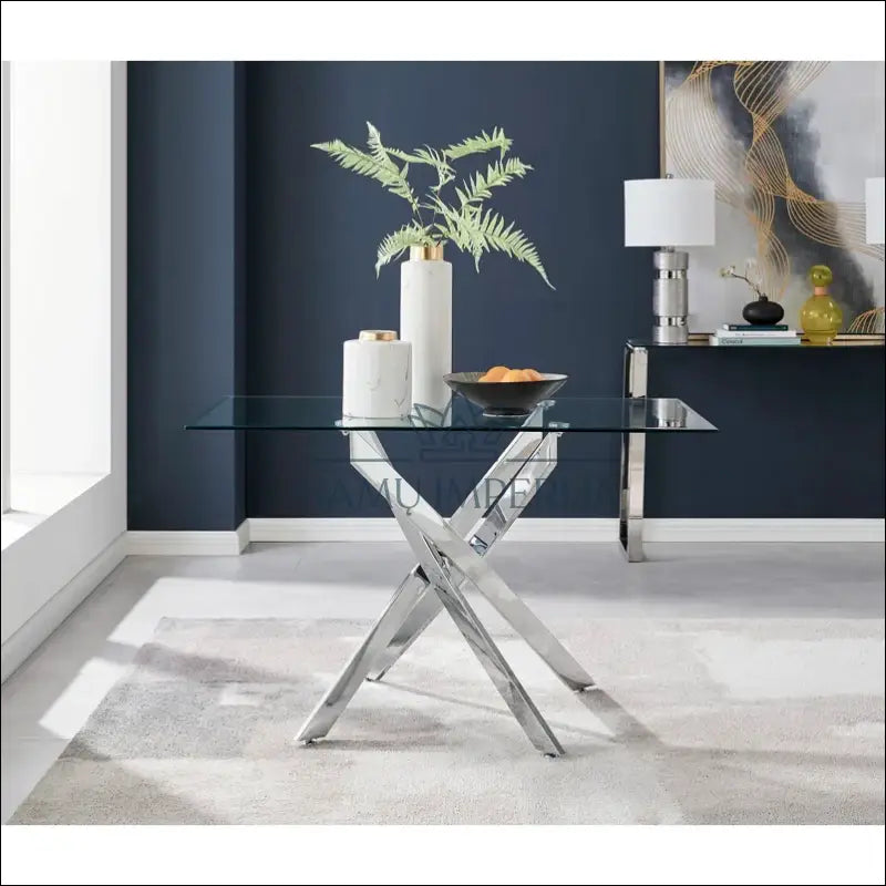 Valgomojo stalas VI940 - €163 Save 50% 100-200, __label:Pristatymas 1-2 d.d., material-metalas, material-stiklas, Push